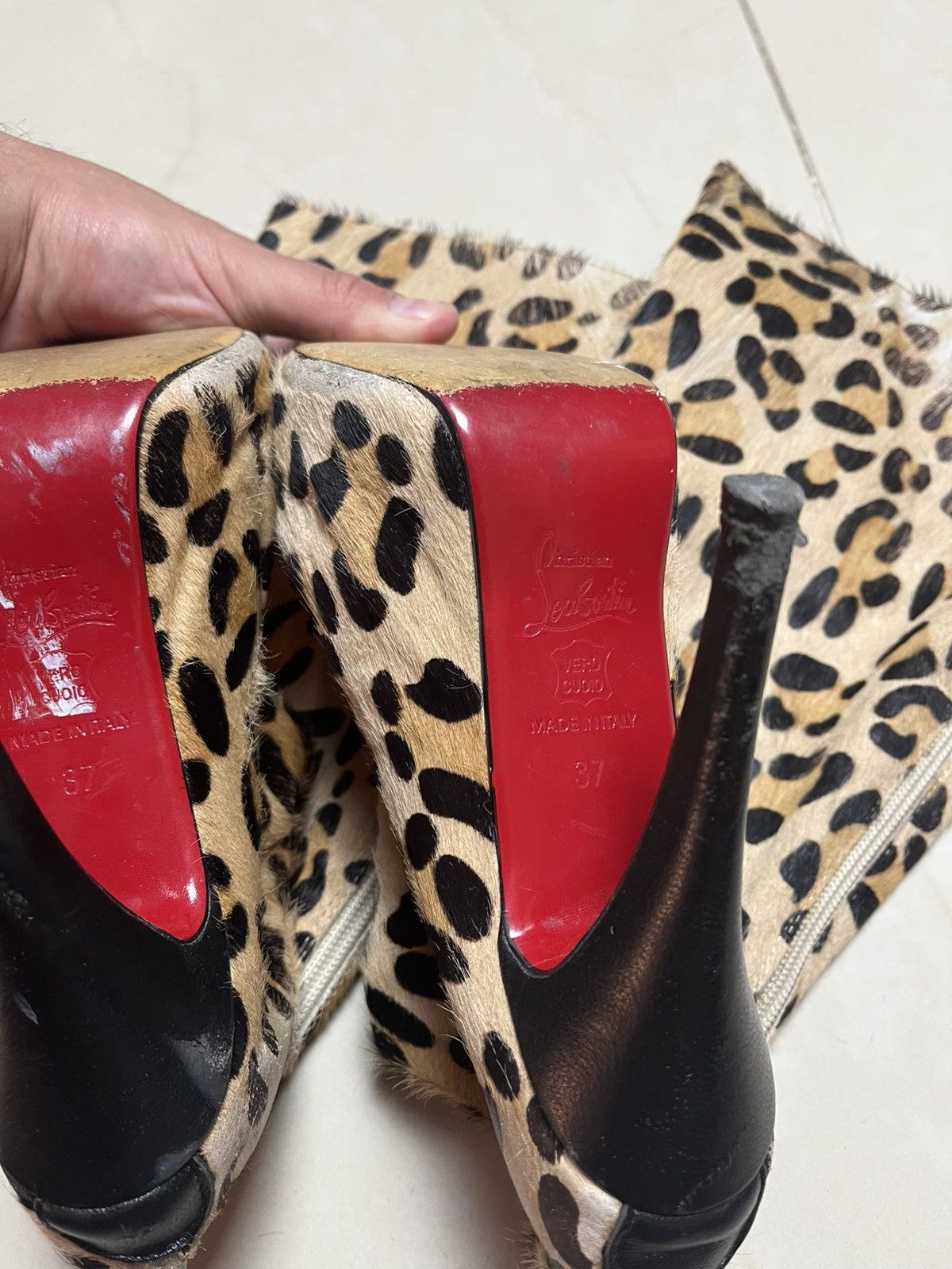 Christian Louboutin Leopard heeled shoes Size US 7 / IT 37 - 5 Thumbnail