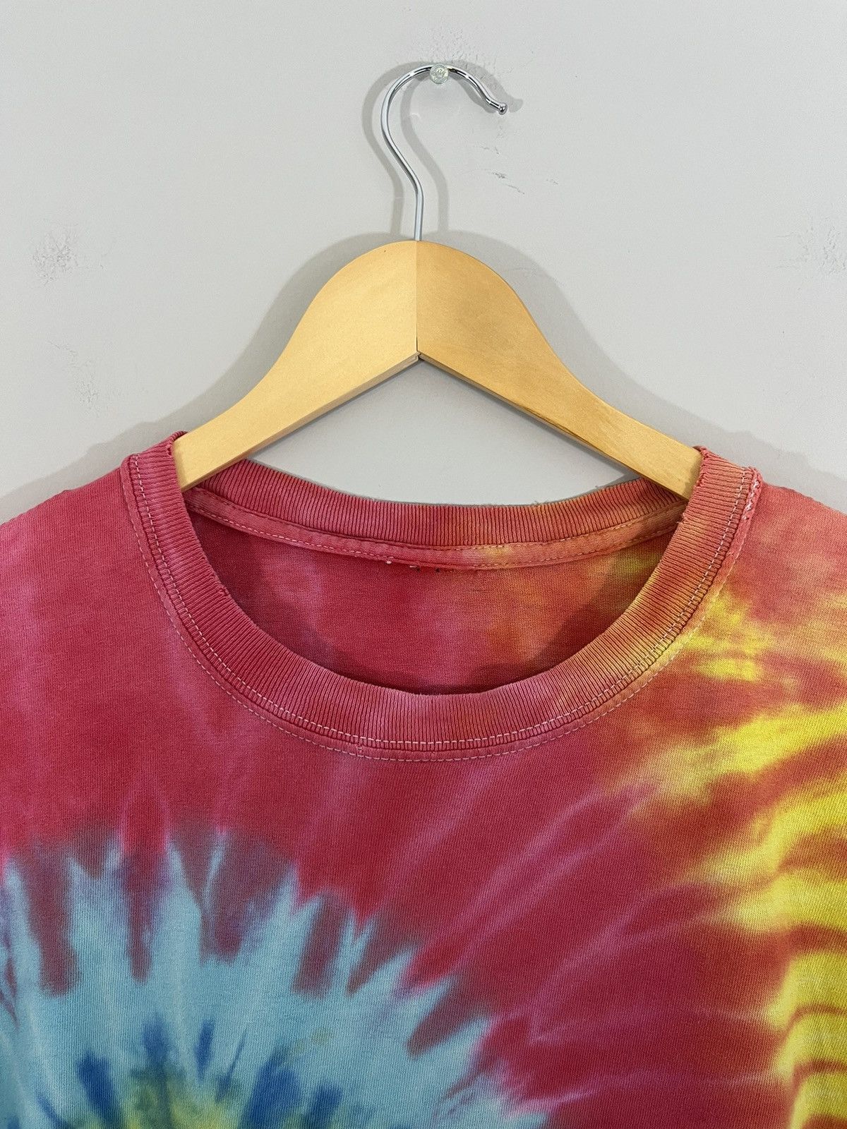 Vintage Thrashed Sun Faded Tie Dye Blank Tee Size US L / EU 52-54 / 3 - 3 Thumbnail