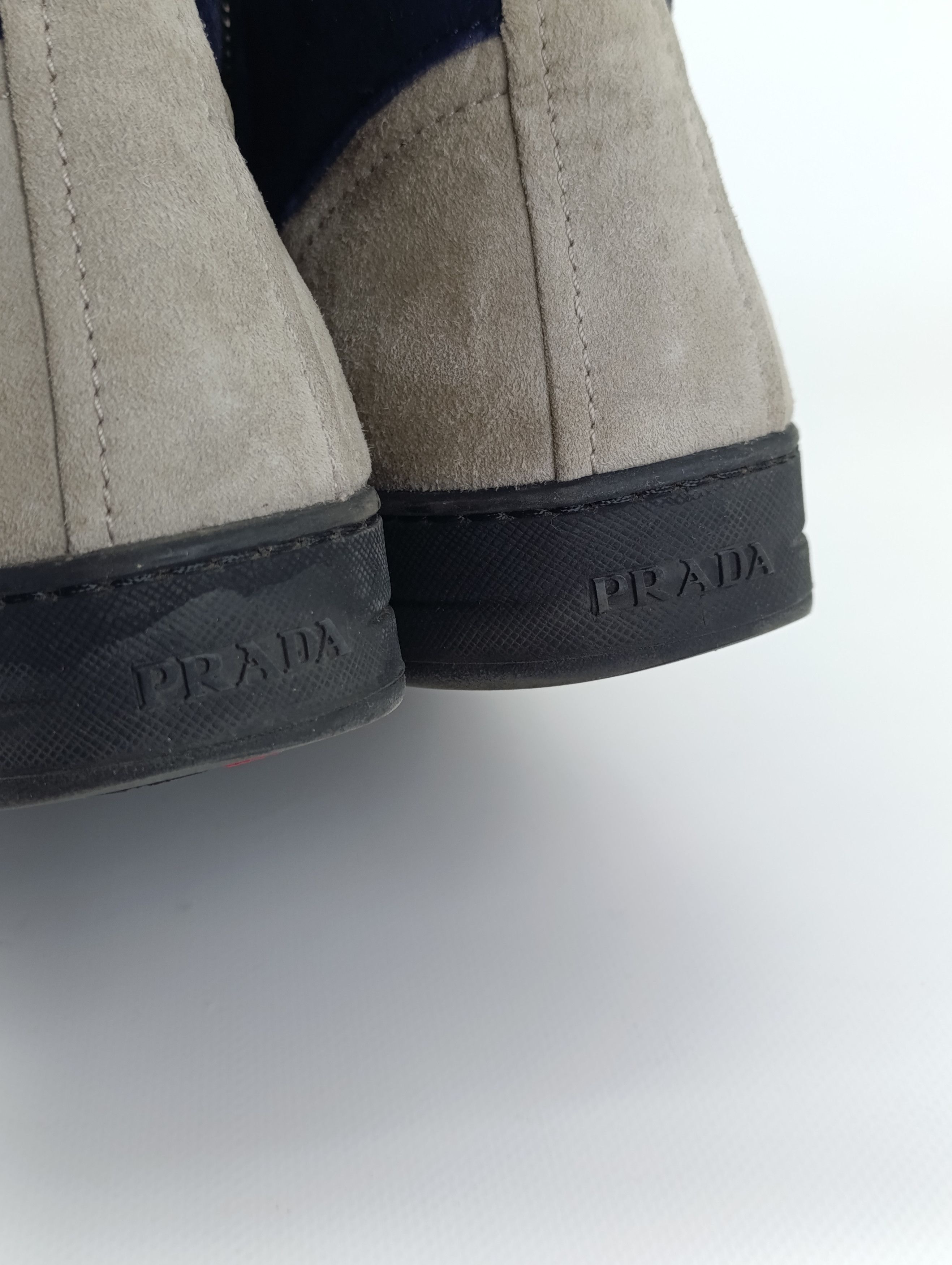 Prada PRADA WOMENS SUEDE ANKLE BOOTS LACE UP HIGH-TOP SNEAKERS Size US 7.5 / IT 37.5 - 8 Thumbnail