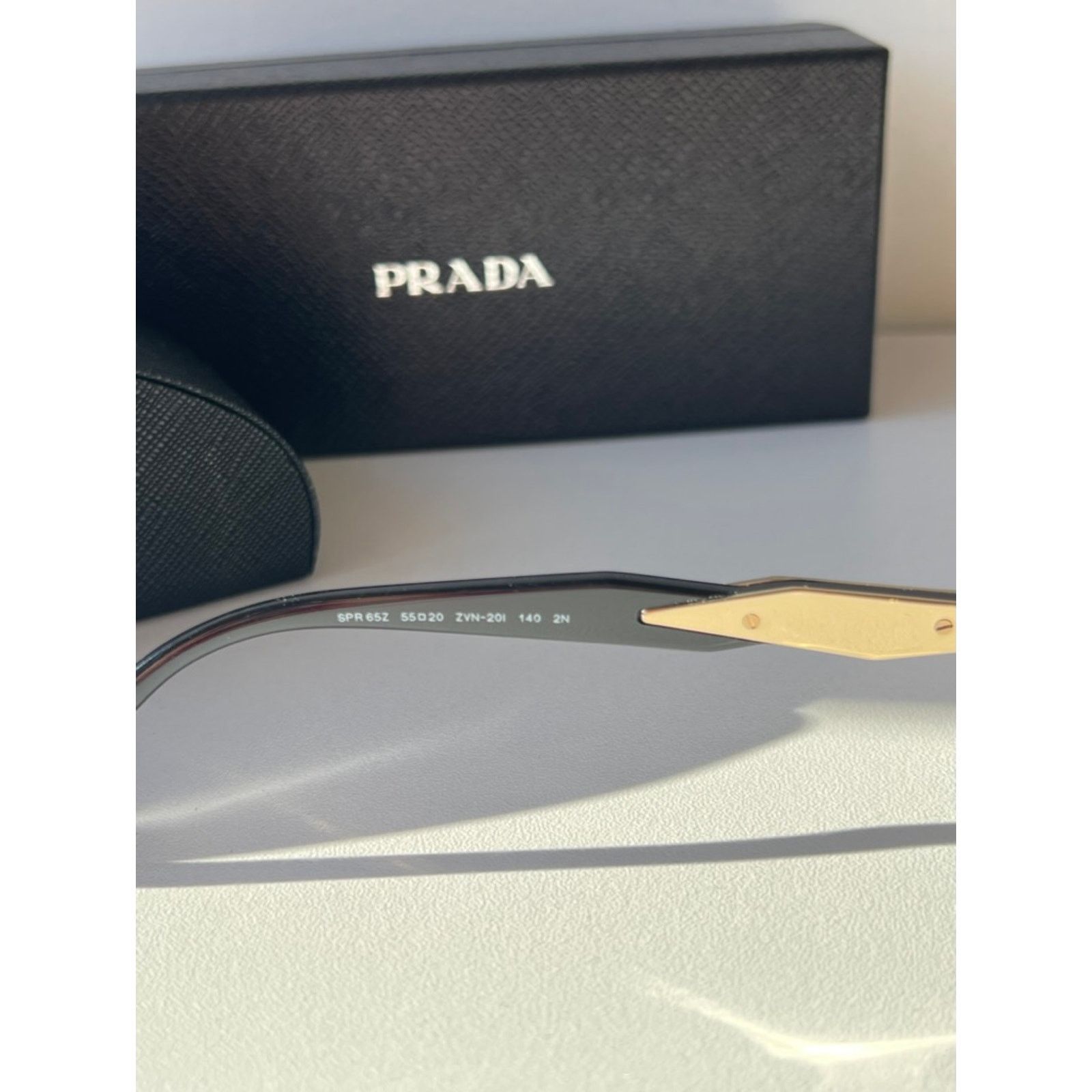 Prada NEW Prada PR65ZS Oval Sunglasses in Gold Purple Size ONE SIZE - 8 Thumbnail