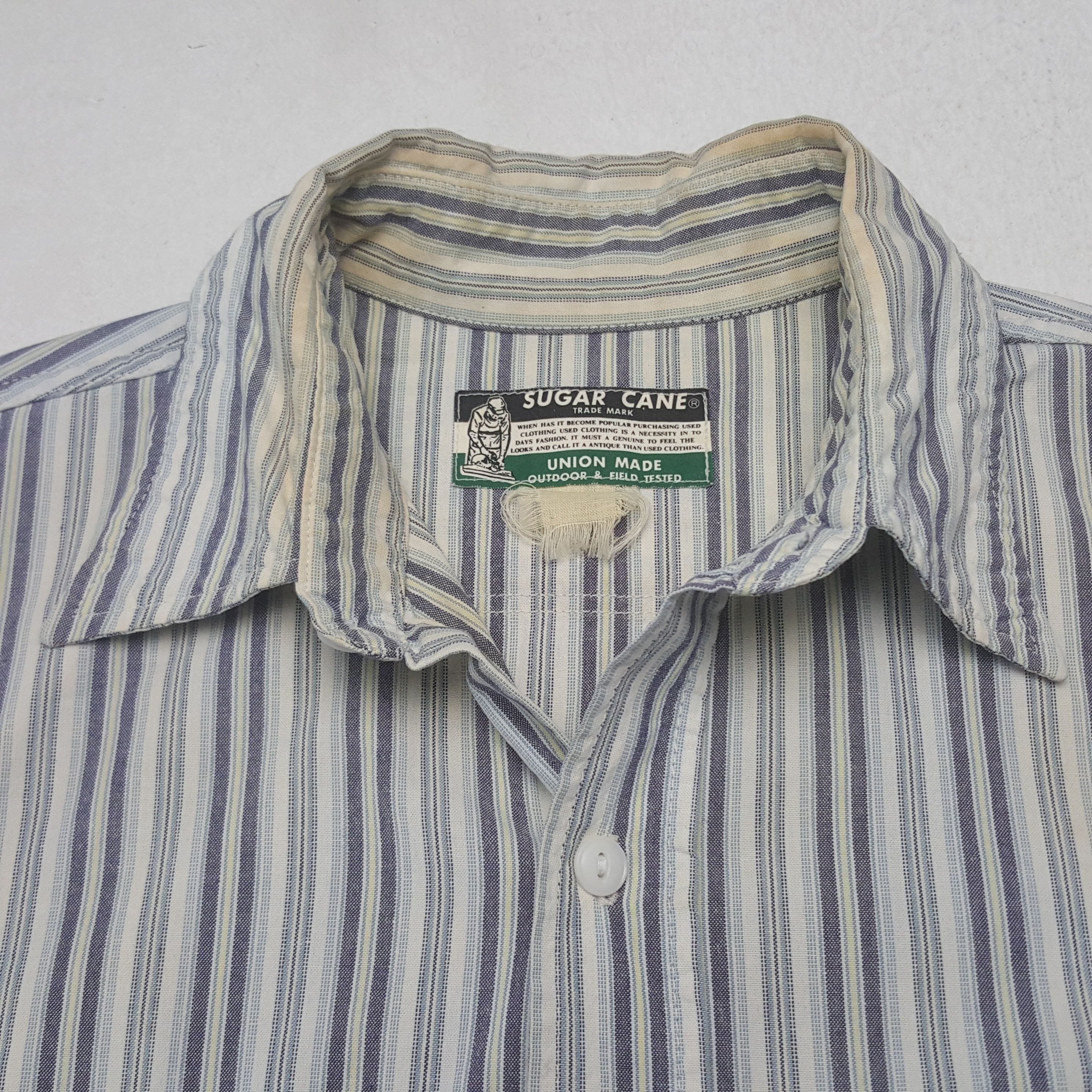 Sugar Cane Vintage Sugar Cane Japanese Stripes Shirt Button Up C299N26 Size US L / EU 52-54 / 3 - 4 Thumbnail