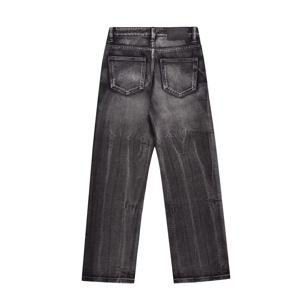 Japanese Brand × Jean Distressed washed punk retro casual loose wide-leg jeans Size US 32 / EU 48 - 2 Thumbnail
