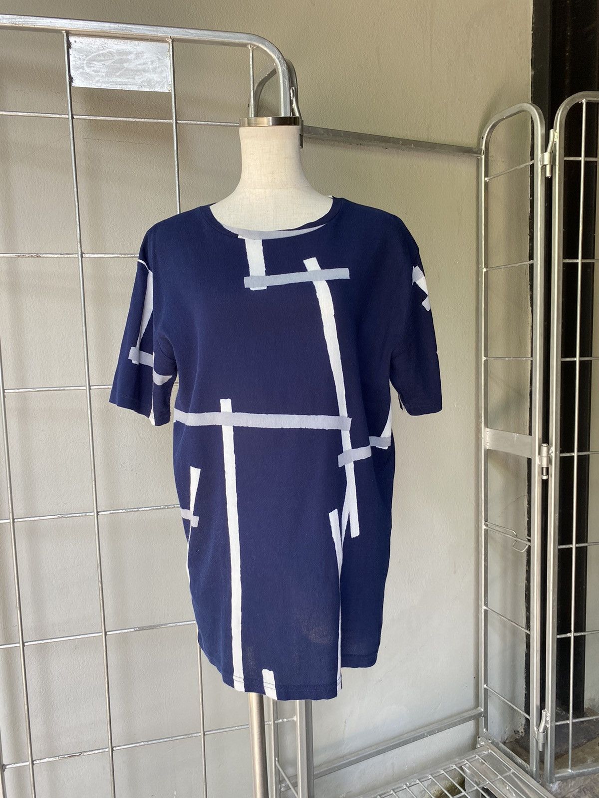 SOU SOU SOU・SOU dark blue geometric print tee Size L / US 10 / IT 46 - 18 Thumbnail