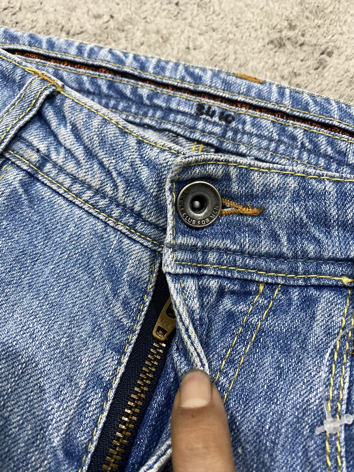 If Six Was Nine Nicole Club For Men Flared Studded Punk Style Jeans Denim Size US 34 / EU 50 - 6 Thumbnail