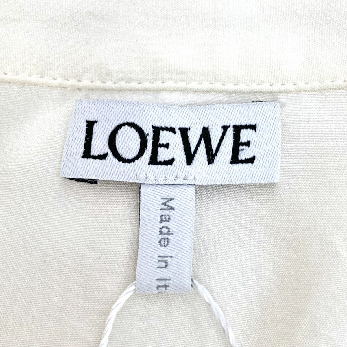Loewe Loewe White Silk V-neck Long-sleeve Irregular Shirt K26WX Size US S / EU 44-46 / 1 - 6 Thumbnail