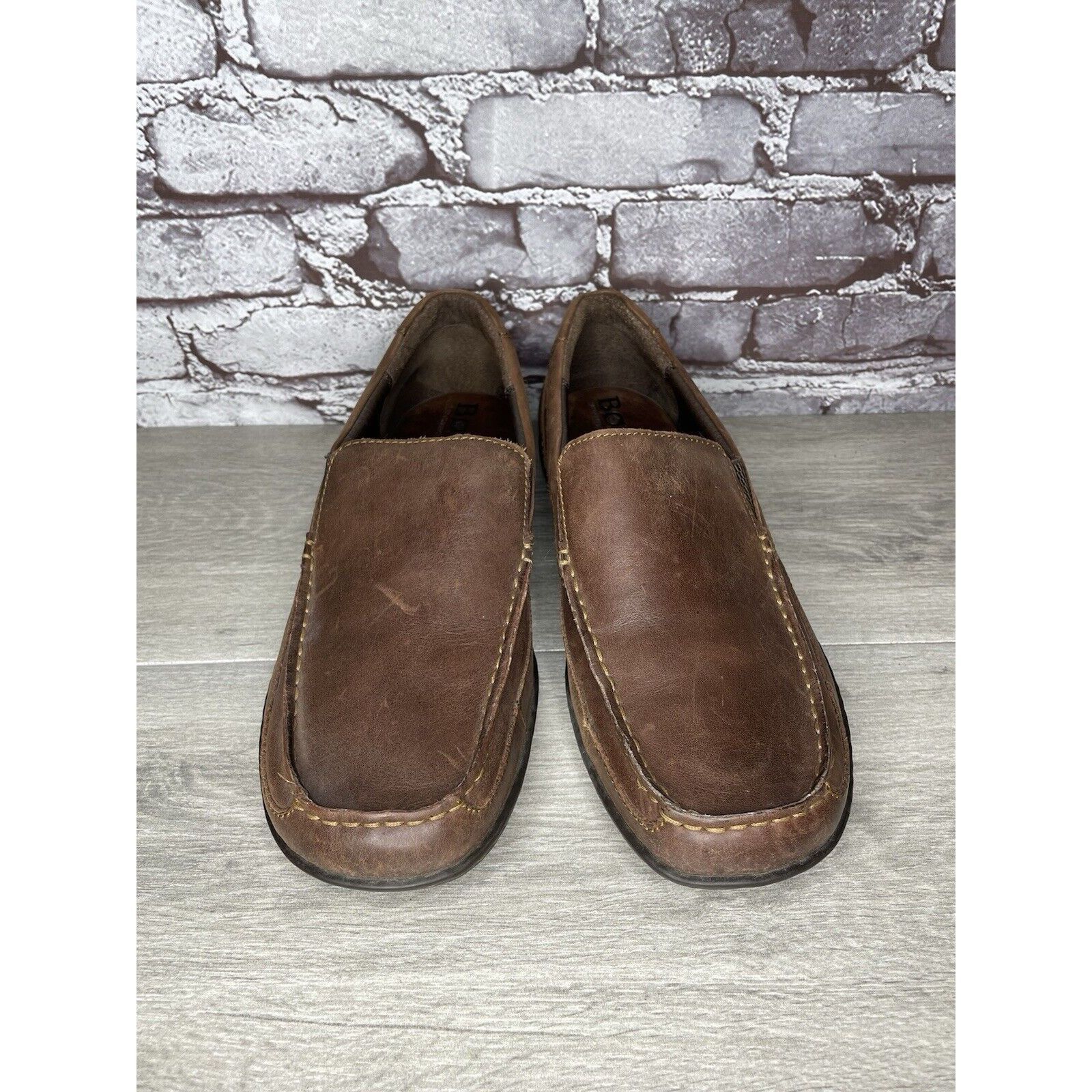 Born Born Handcrafted Brown Leather Casual Slip On Comfort Loafer Size US 11 / EU 44 - 17 Thumbnail
