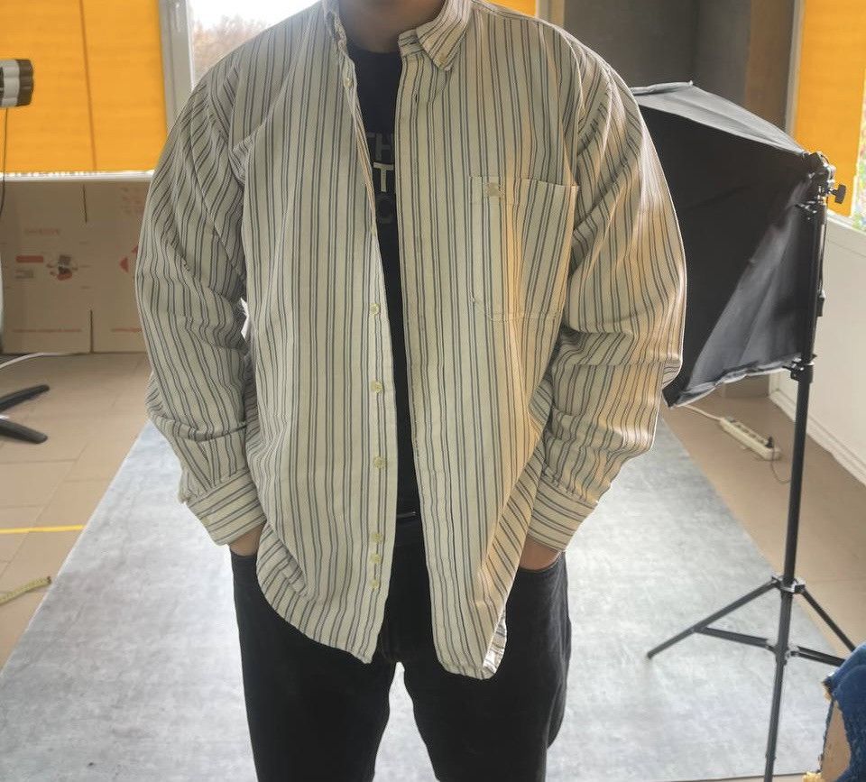 Burberry THOMAS BURBERRY Long Sleeve Striped Shirt Size US XL / EU 56 / 4 - 1 Thumbnail