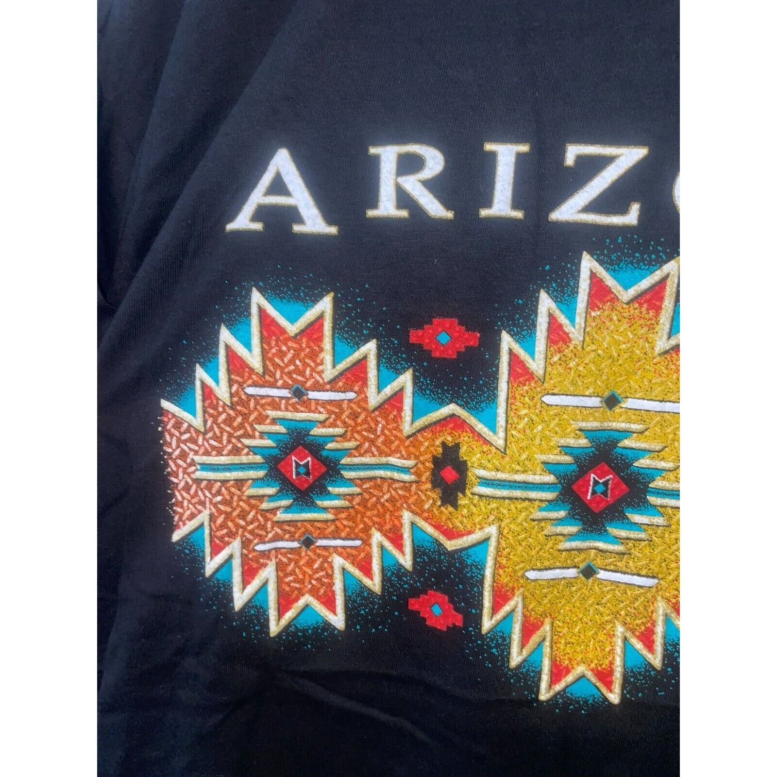 Vintage Vintage Arizona Shirt Western Tribal Graphic Black Large Tee Size US L / EU 52-54 / 3 - 3 Thumbnail
