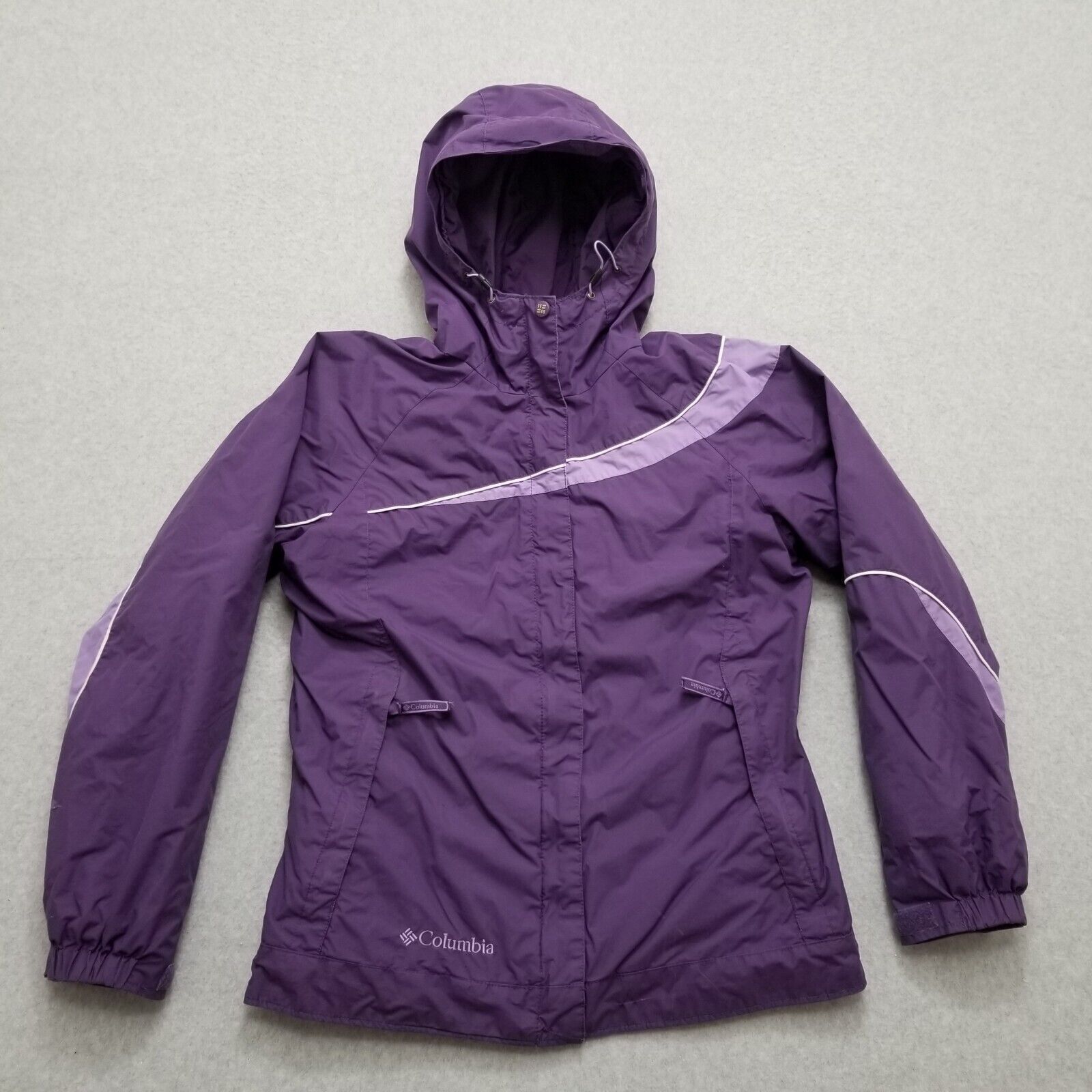 Columbia Columbia Womens Jacket Small Purple Pockets Full Zip Hooded Size S / US 4 / IT 40 - 1 Thumbnail
