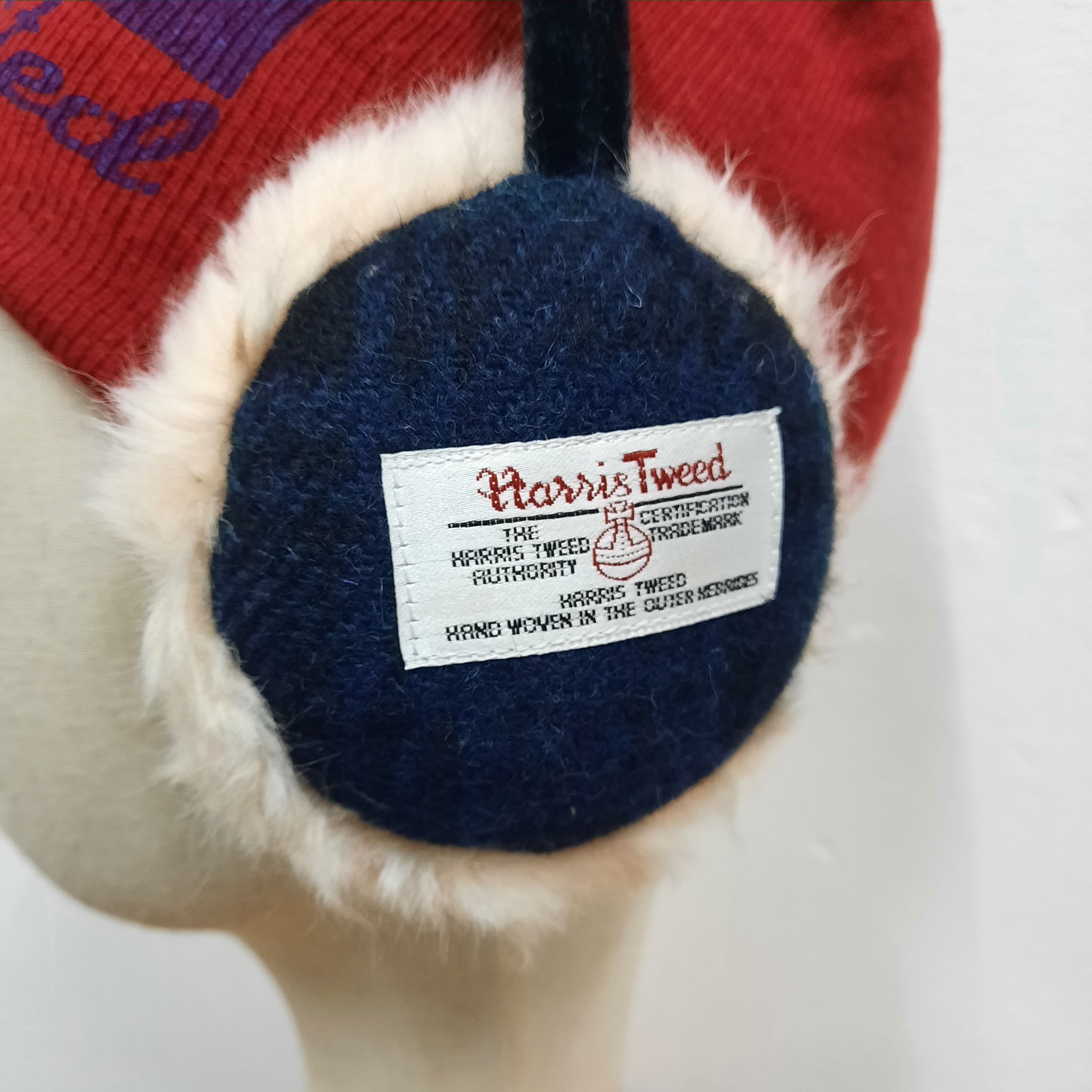 Harris Tweed 🥶 Harris tweed patch checked winter ski fur earmuff Size ONE SIZE - 5 Thumbnail