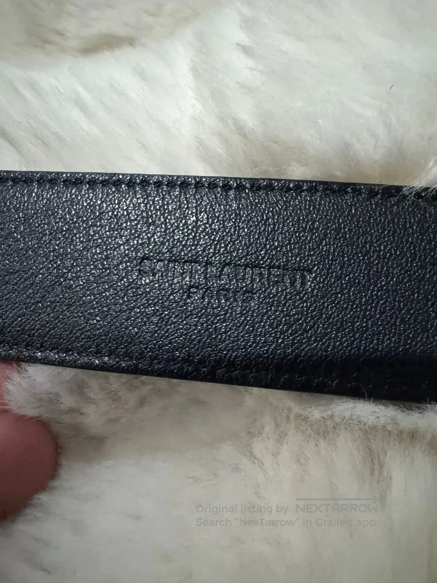 Saint Laurent Paris Saint Laurent YSL Suede Logo Belt. Size ONE SIZE - 6 Thumbnail