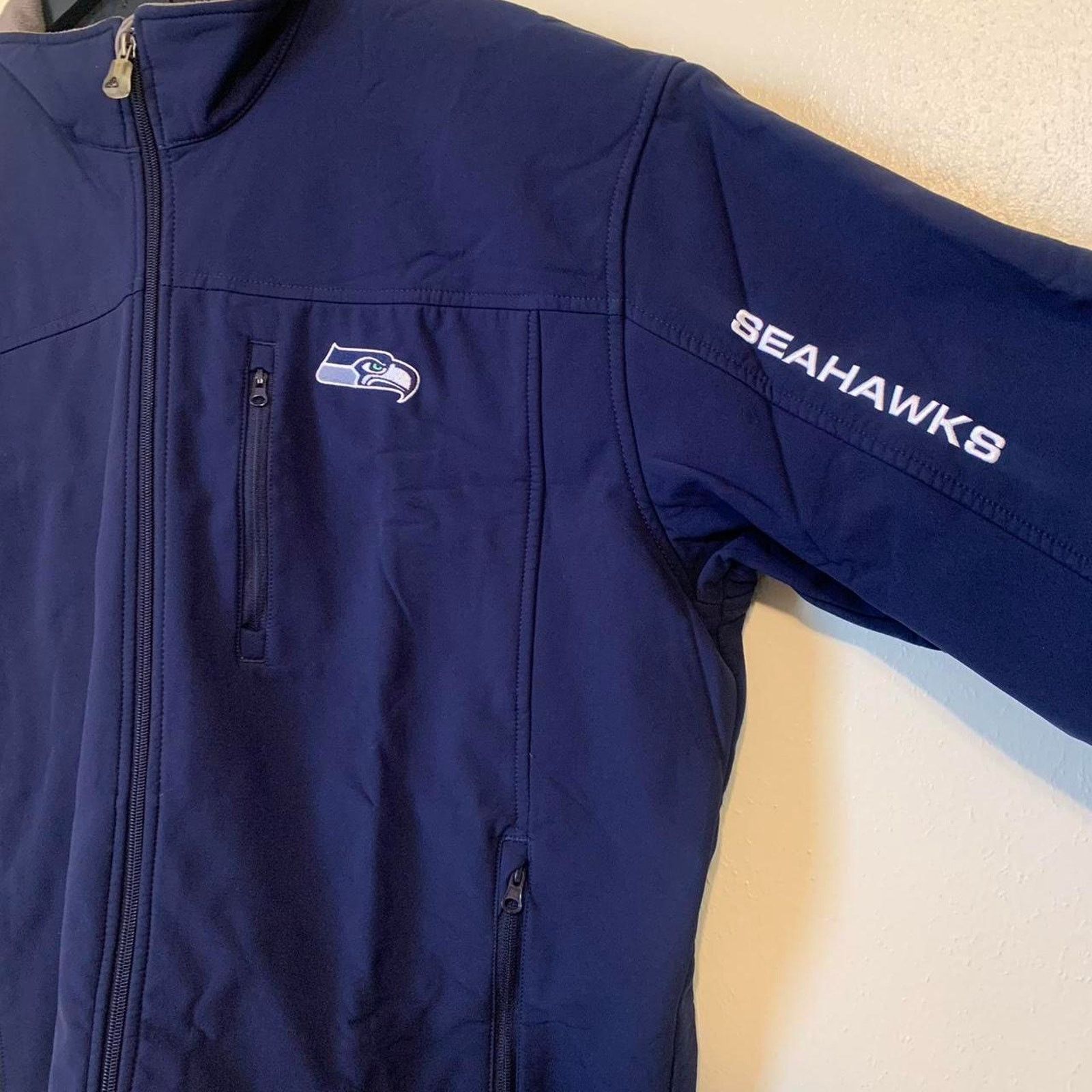 NFL NFL Seattle Seahawks Navy and Grey Jacket Size US XL / EU 56 / 4 - 3 Thumbnail