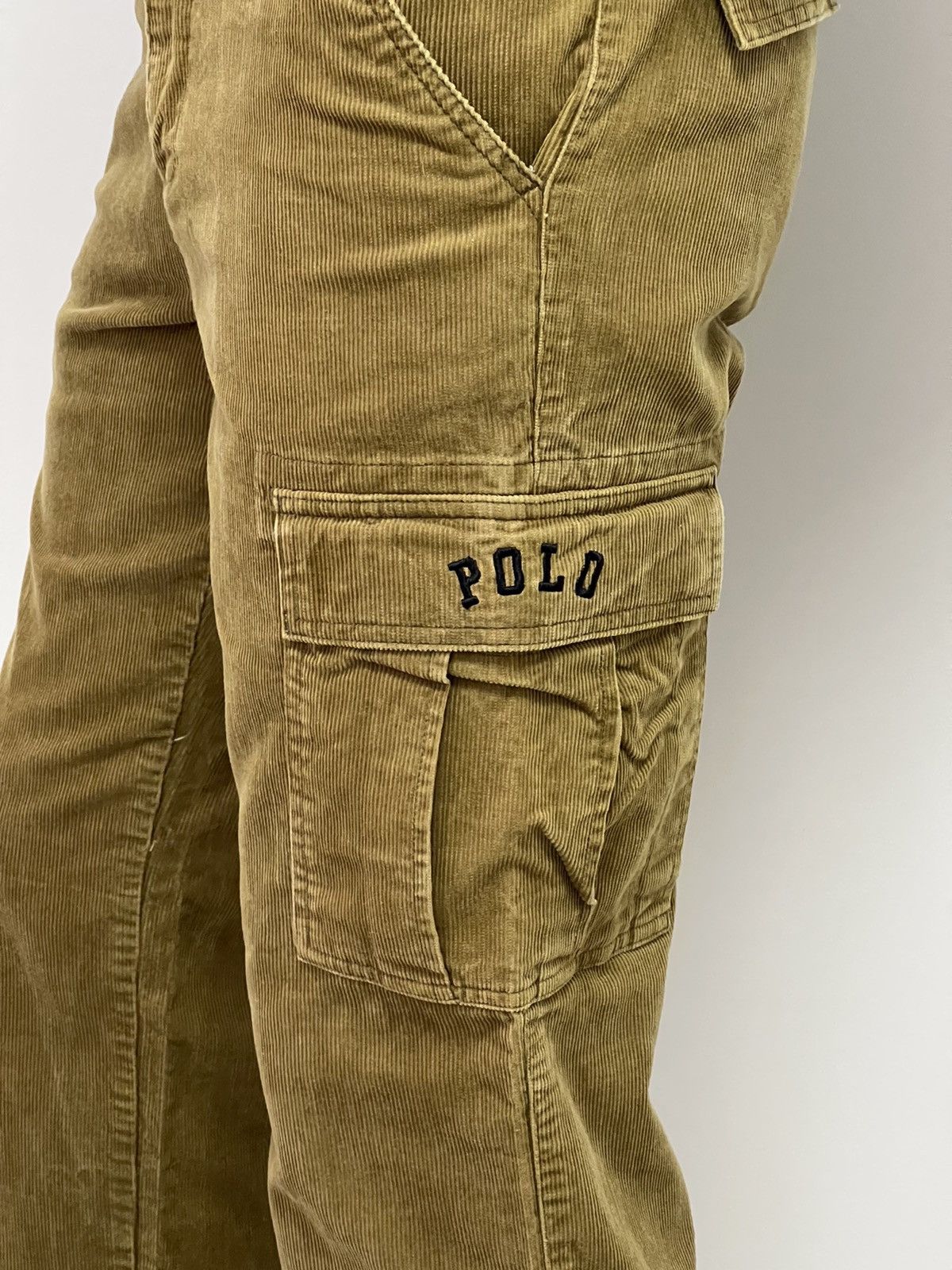 Designer × Polo Ralph Lauren × Vintage Vintage Polo Ralph Lauren Velvet Cargo Pants Jeans Denim Size US 30 / EU 46 - 8 Thumbnail