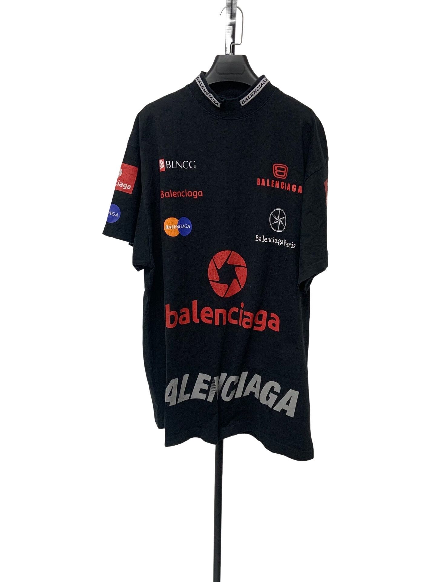 Balenciaga Balenciaga Top League Multi-Logo T-Shirt Size 2 Size US M / EU 48-50 / 2 - 1 Thumbnail