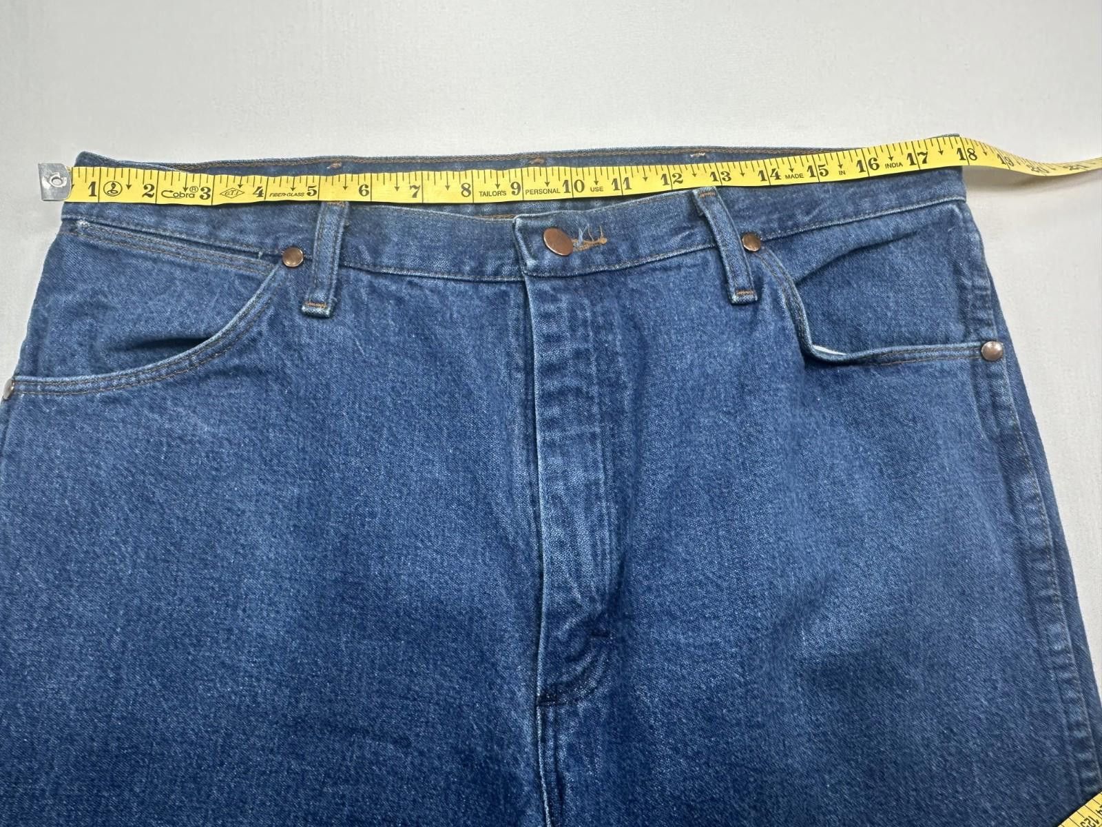 Wrangler Wrangler Straight Leg Denim Jeans Blue Men's 36/32 Size US 36 / EU 52 - 3 Thumbnail