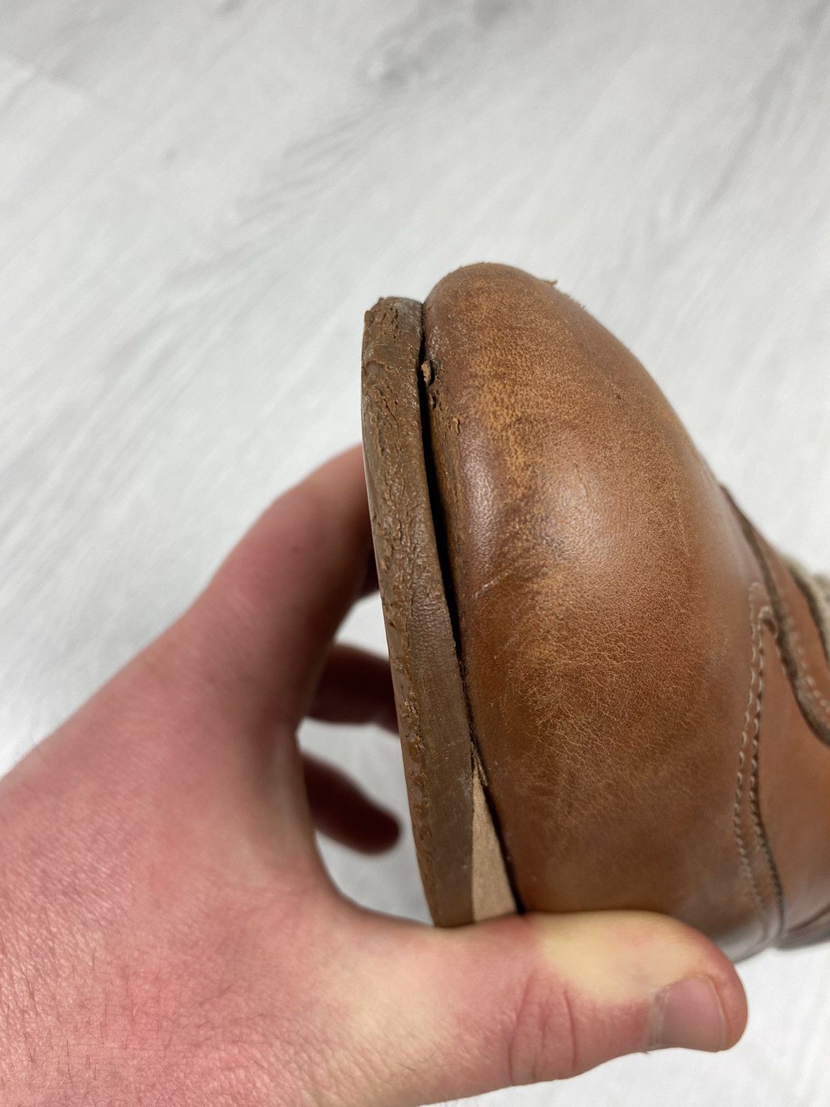 Hermes Vintage Hermes Leather Sneakers Shoes Brown 41 Size US 8 / EU 41 - 16 Thumbnail