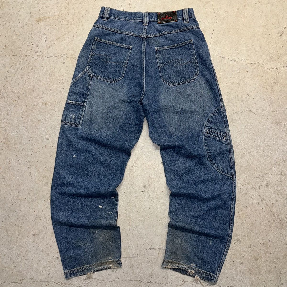 Vintage Crazy Y2K FUBU Baggy Carpenter Jeans Distressed Skater Denim ...