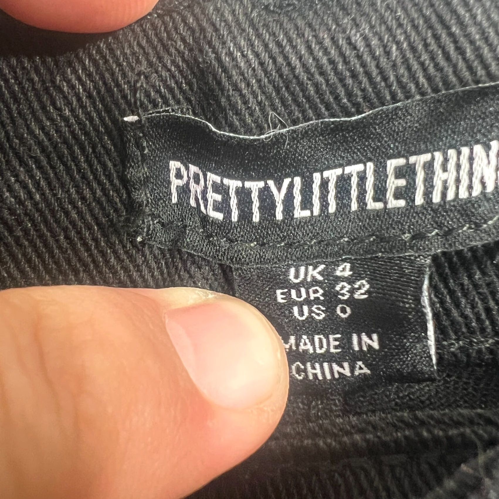 PrettyLittleThing PRETTY LITTLE THING Plus Jeans Womens 0 Black Distressed Wide Leg Pants Size 25" / US 0 / IT 36 - 7 Thumbnail