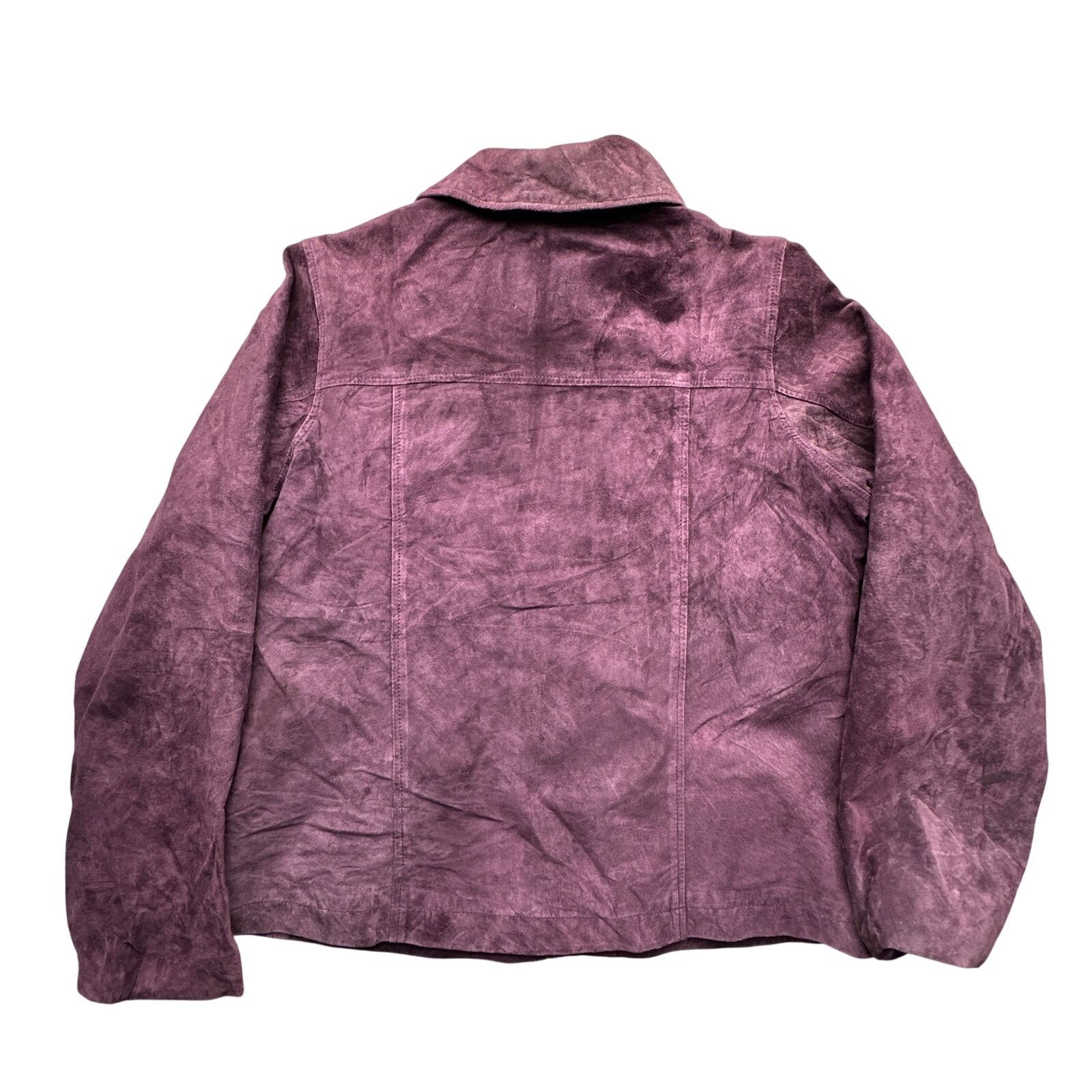 Other Vintage Brandon Thomas Suede Leather Jacket Womens M Purple Size M / US 6-8 / IT 42-44 - 2 Thumbnail