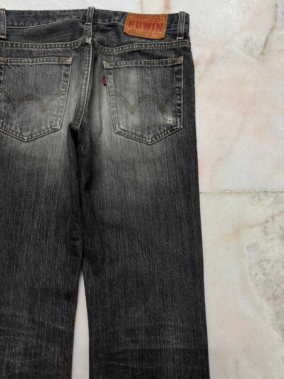 Edwin 💥503 Bootcut💥Vintage Edwin Rebel Sand Washed Dark Denim Jean Size US 27 - 16 Thumbnail