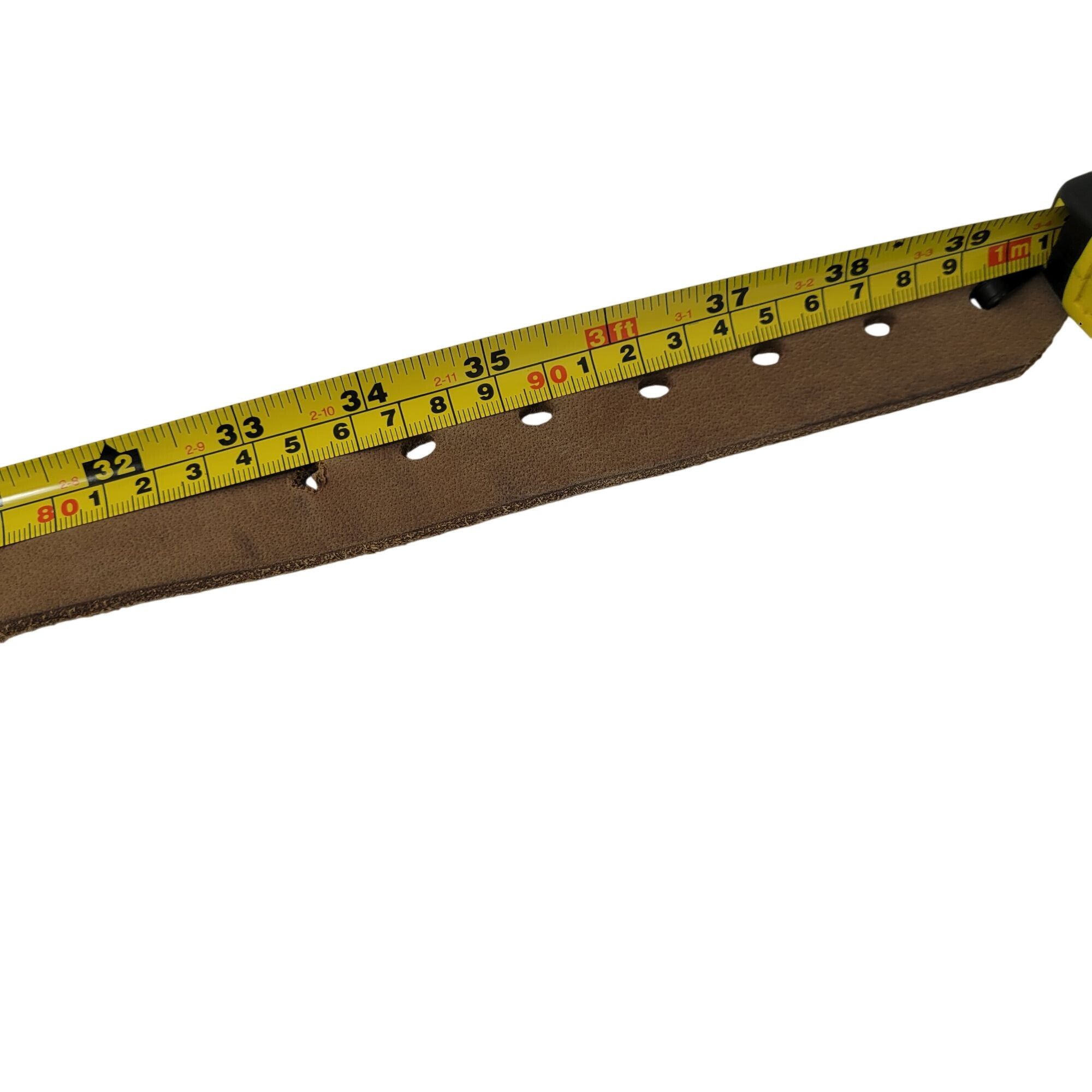 Other Bison Denim Camel Brown Genuine Leather Mens Belt Rugged Out Size 36 - 6 Thumbnail