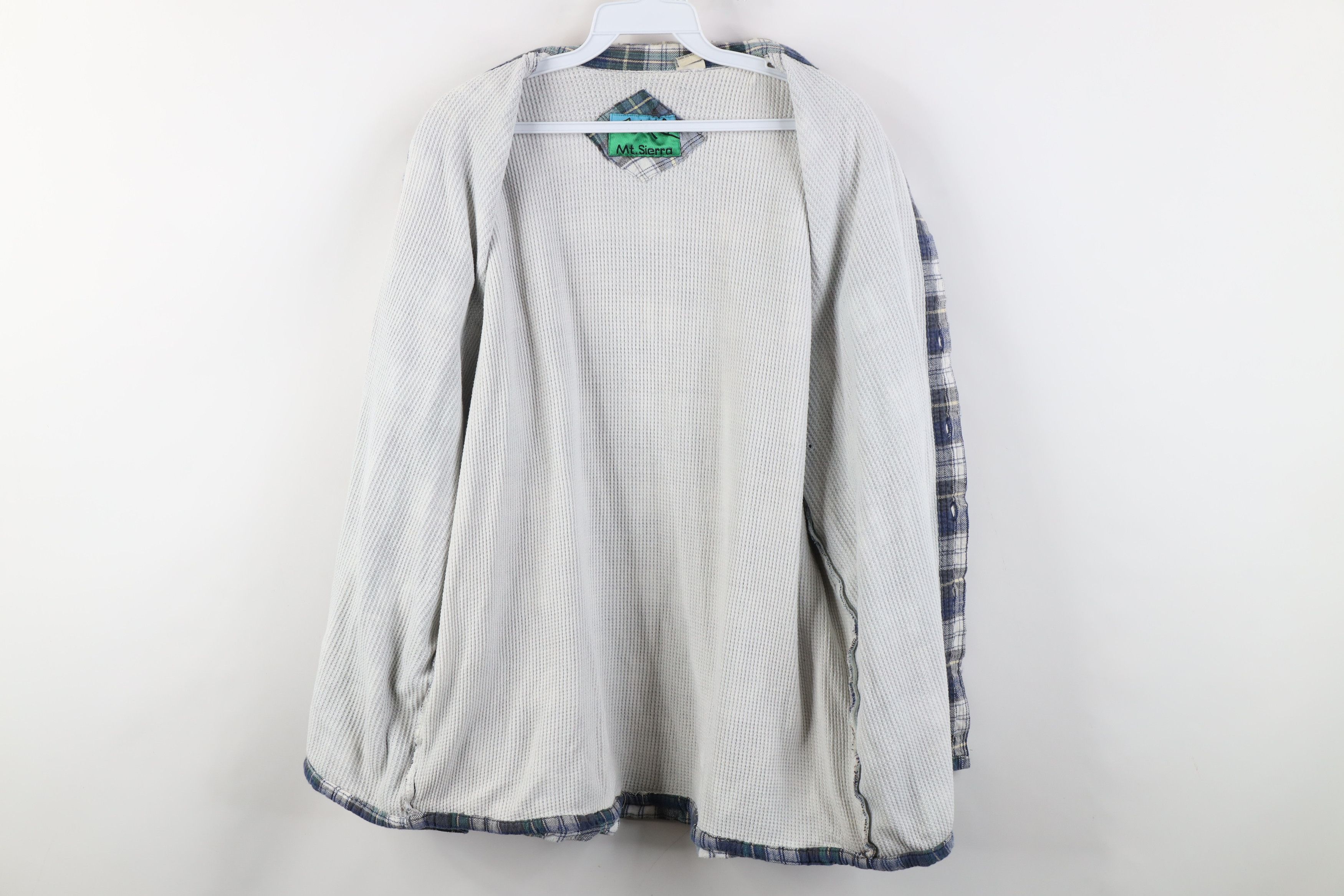 Vintage Vintage 90s Streetwear Knit Lined Flannel Shirt Jacket Size US L / EU 52-54 / 3 - 7 Thumbnail