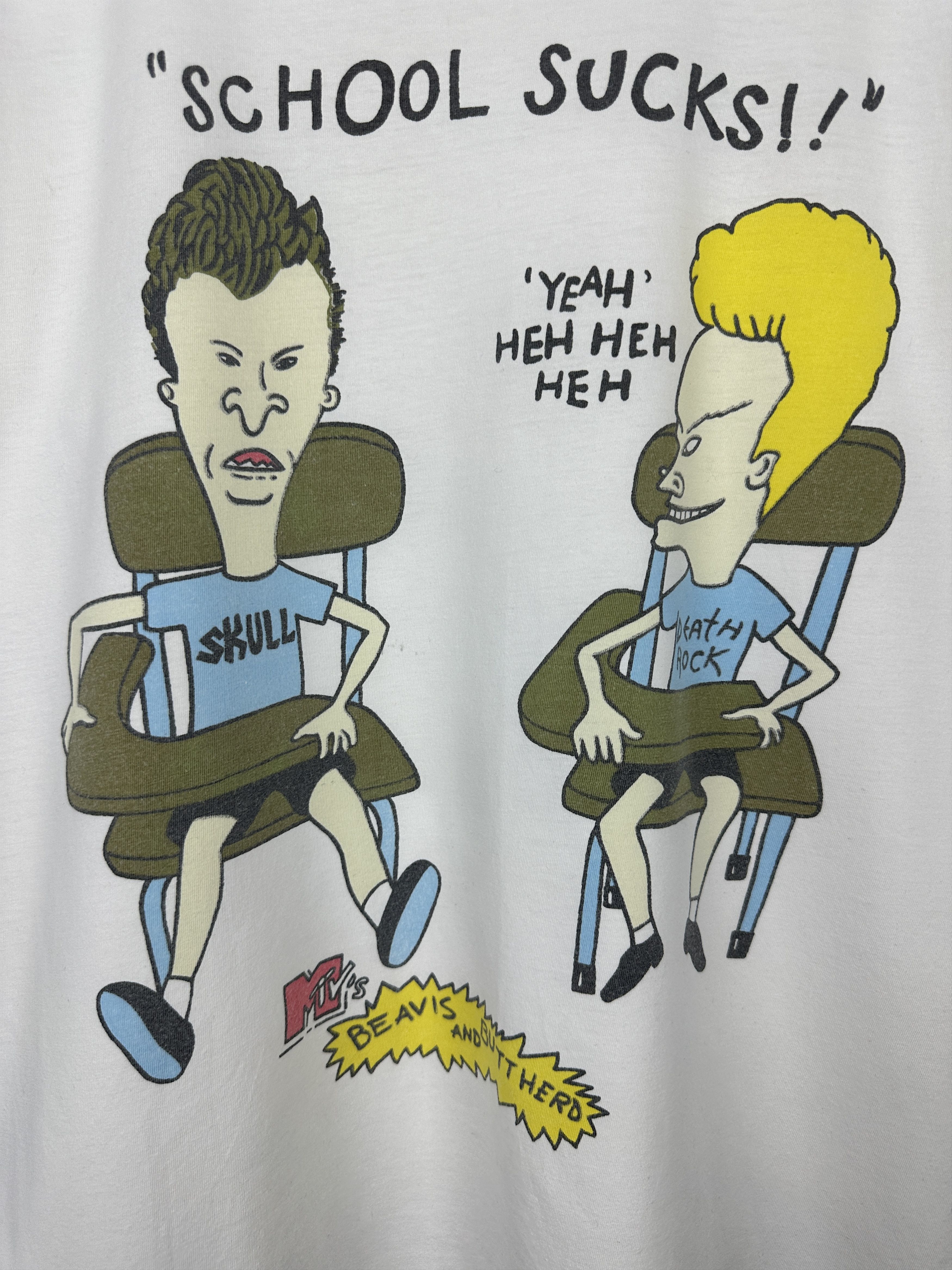 Vintage Beavis and Butt-Head Graphic T Shirt MTV Cartoon Movie 90s Size US M / EU 48-50 / 2 - 2 Thumbnail