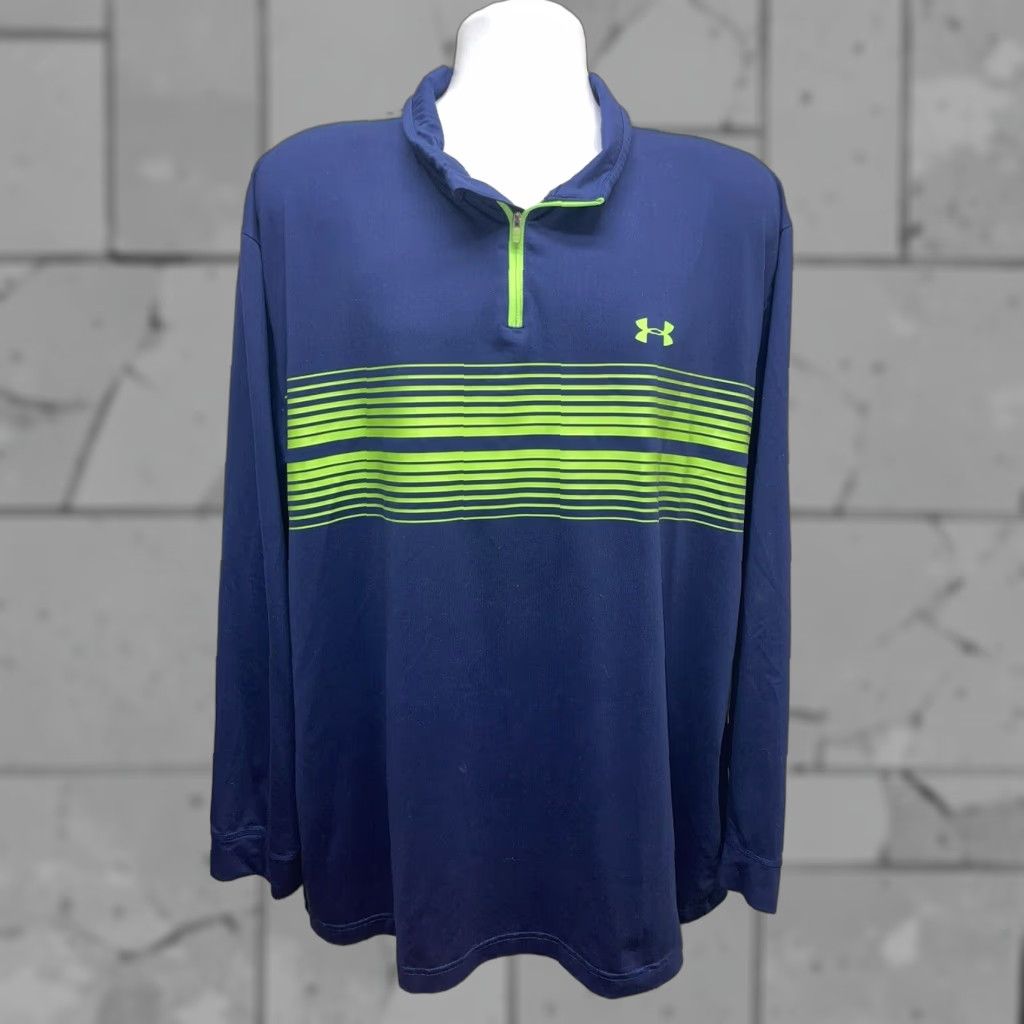 Under Armour Under Armour Loose Dark Blue ColdGear Long Sleeve Pullover Sweatshirt Mens 2XL Size US XXL / EU 58 / 5 - 1 Thumbnail