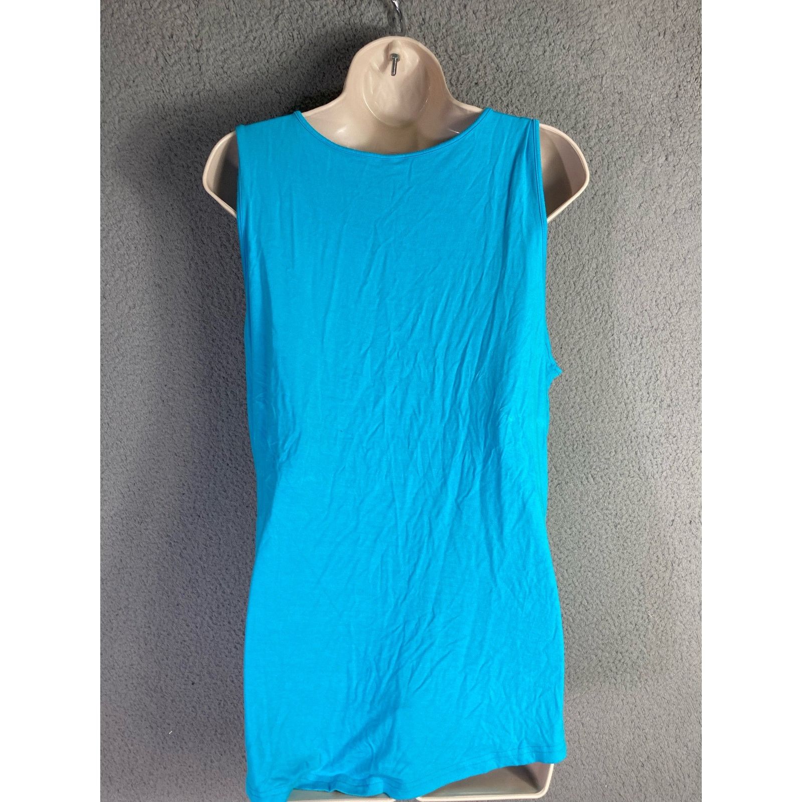 Other Women's 2XL Sleeveless V-Neck Criss Cross Tank Top Blue Size XXL / US 16-18 / IT 52-54 - 4 Thumbnail
