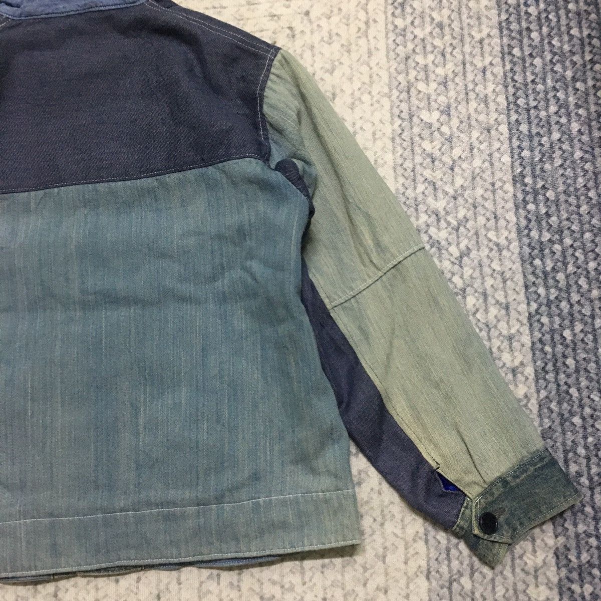 HOLLYWOOD RANCH MARKET Rare HR Market Artisanal Patchwork Denim Jacket Size US S / EU 44-46 / 1 - 12 Thumbnail