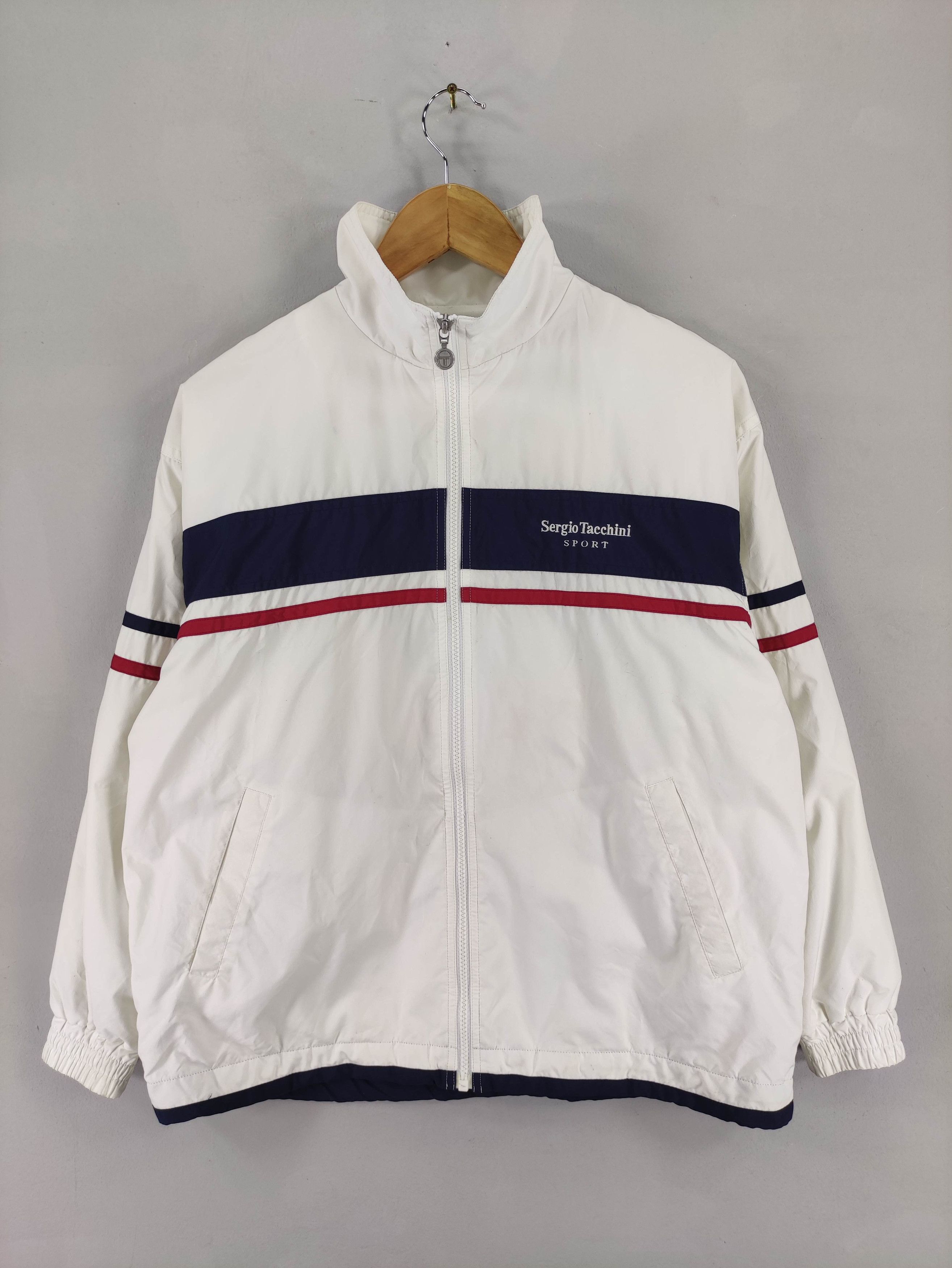 Sergio Tacchini Vintage Sergio Tacchini Sport Windbreaker Jacket Zipper Size US M / EU 48-50 / 2 - 1 Thumbnail