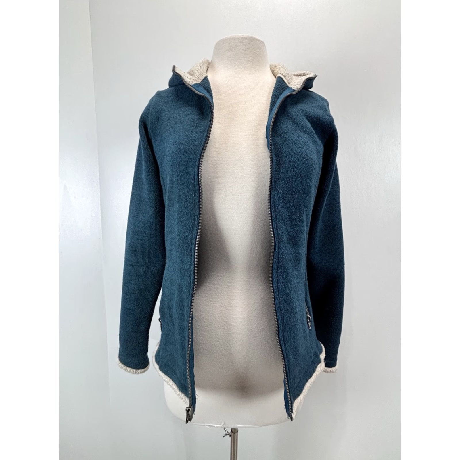 Vintage Kuhl Jacket Alfpaca Fleece Hooded Full Zip Outdoors Sz Small Women Sherpa Lined Size S / US 4 / IT 40 - 5 Thumbnail