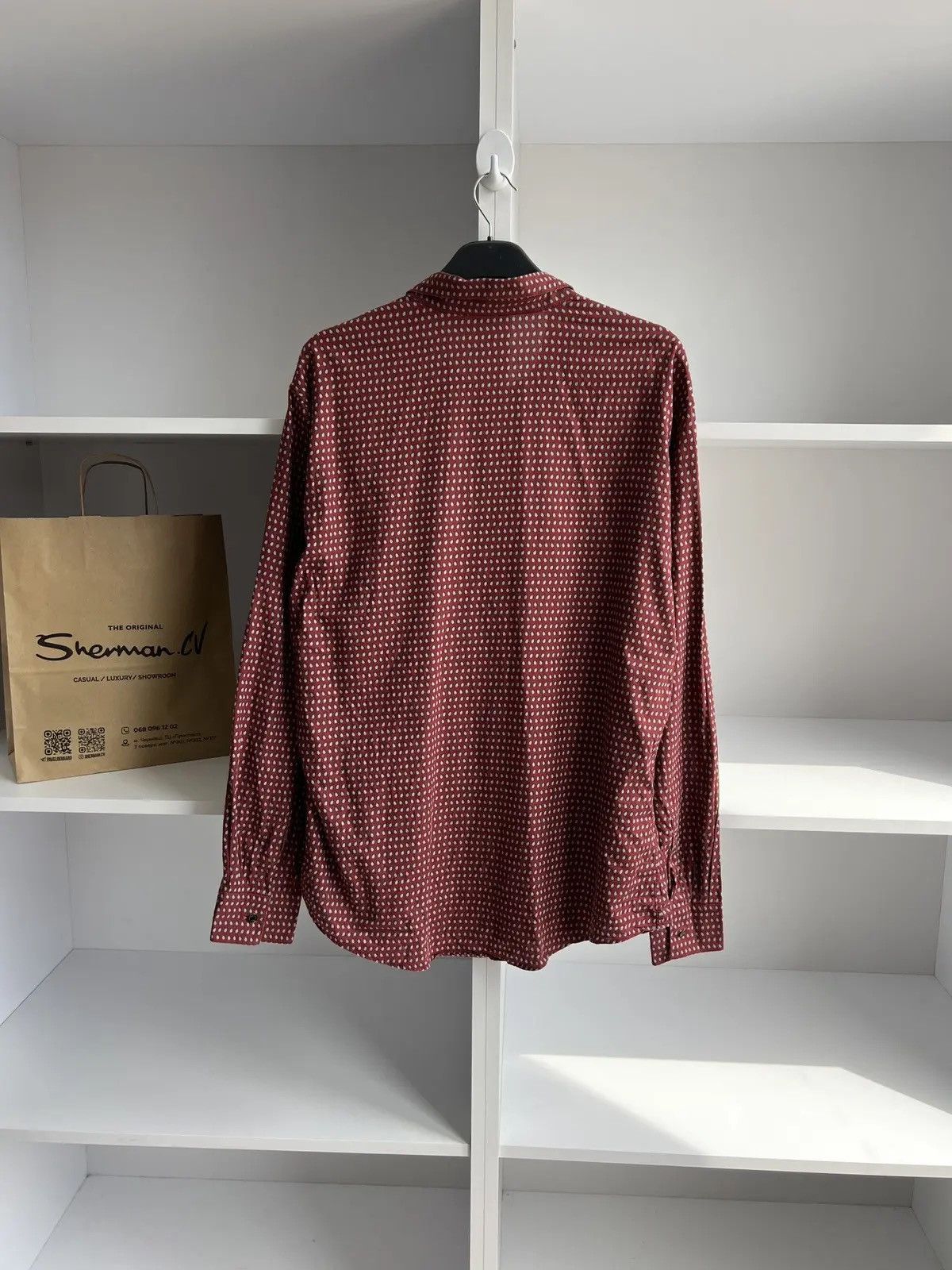Designer × Hermes × Vintage Vintage Hermes Penguin Imprinted Fitted Coton Shirt Size US M / EU 48-50 / 2 - 12 Thumbnail
