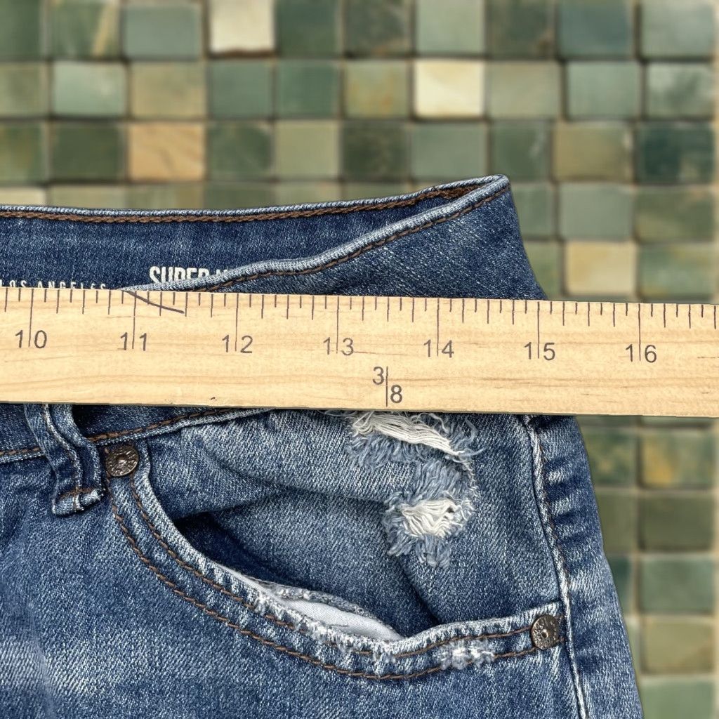Vintage Rewash Shorts Women's 30 Cut Off Denim Daisy Dukes 90's Y2K Grunge Festival Blue 2.0 in. Size 30" / US 8 / IT 44 - 1 Thumbnail