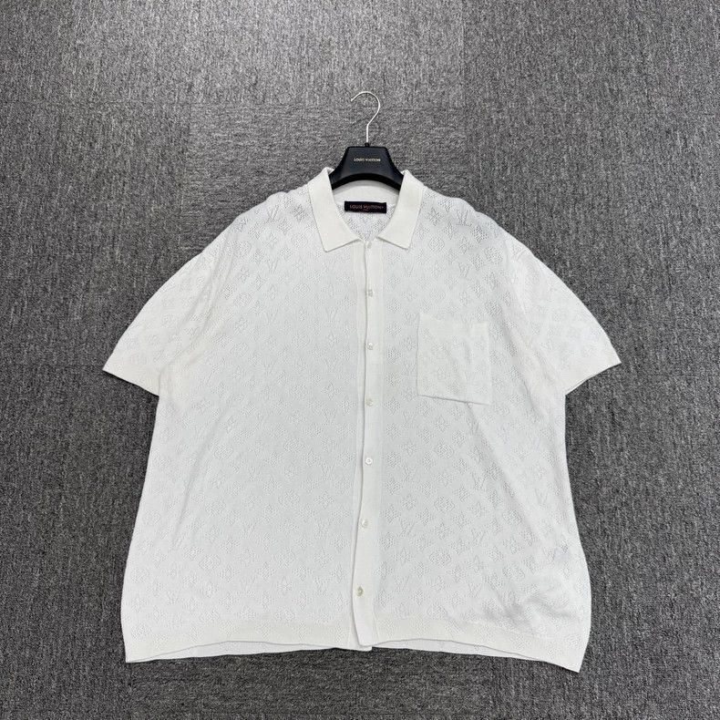 Louis Vuitton Louis Vuitton Monogram Knit Short Sleeve Shirt Size US L / EU 52-54 / 3 - 1 Thumbnail