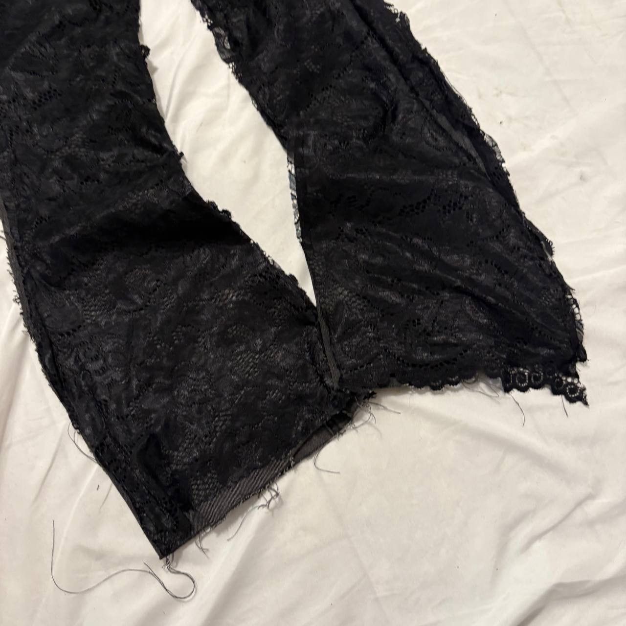 Japanese Brand Custom Black Baggy Distressed Jeans Painted Wide Leg Size US 36 / EU 52 - 4 Thumbnail