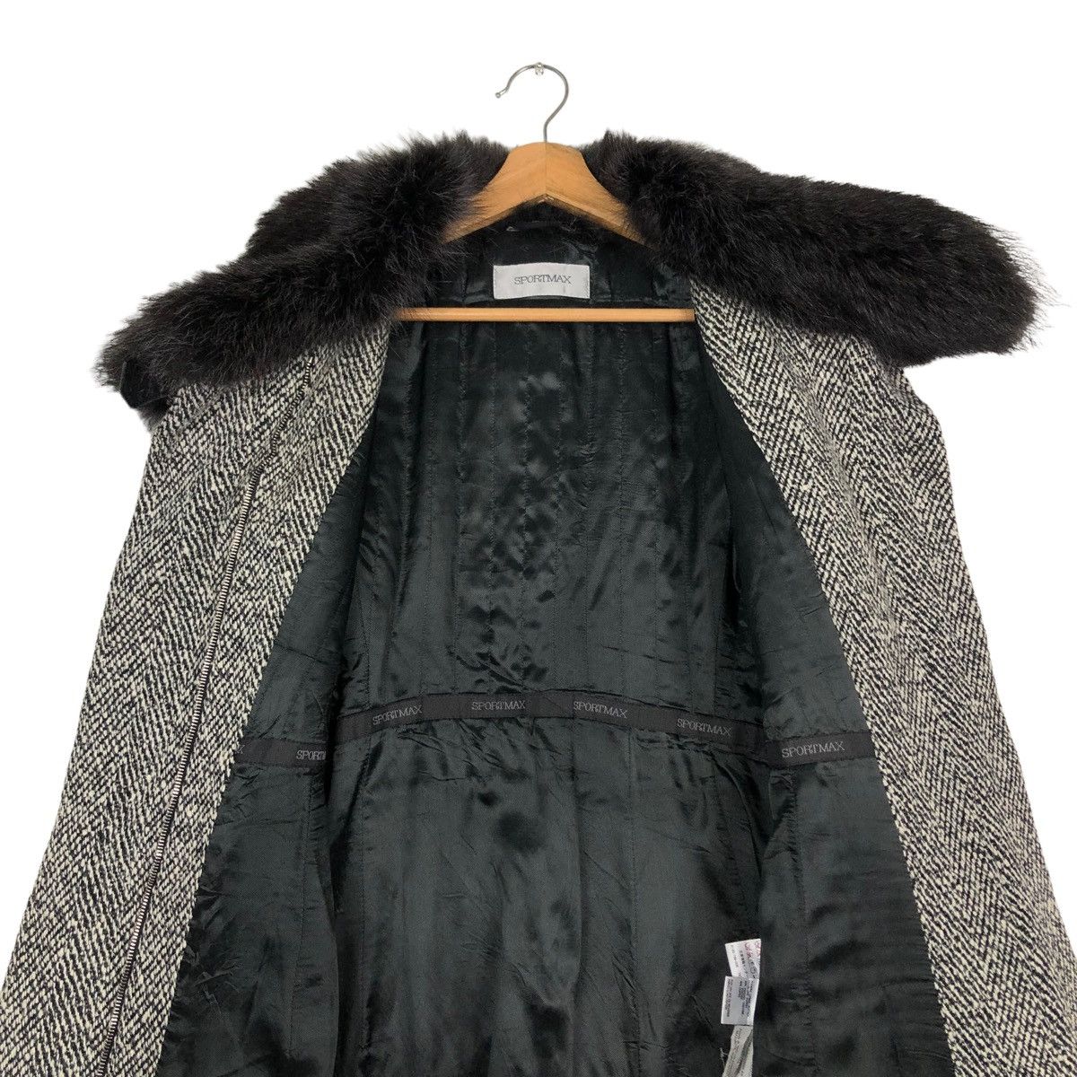 Vintage 🔥VINTAGE LONG JACKET WOOL SPORTMAX ITALY MINK FUR COLLAR Size M / US 6-8 / IT 42-44 - 17 Thumbnail