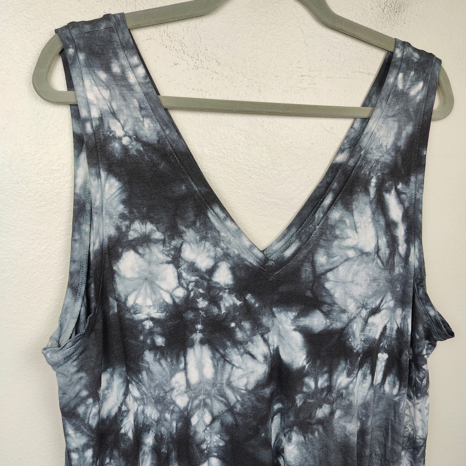 Other Sweaty Betty Take It Easy Dress Womens XL Black Blue Tie Dye Size XL / US 12-14 / IT 48-50 - 2 Thumbnail