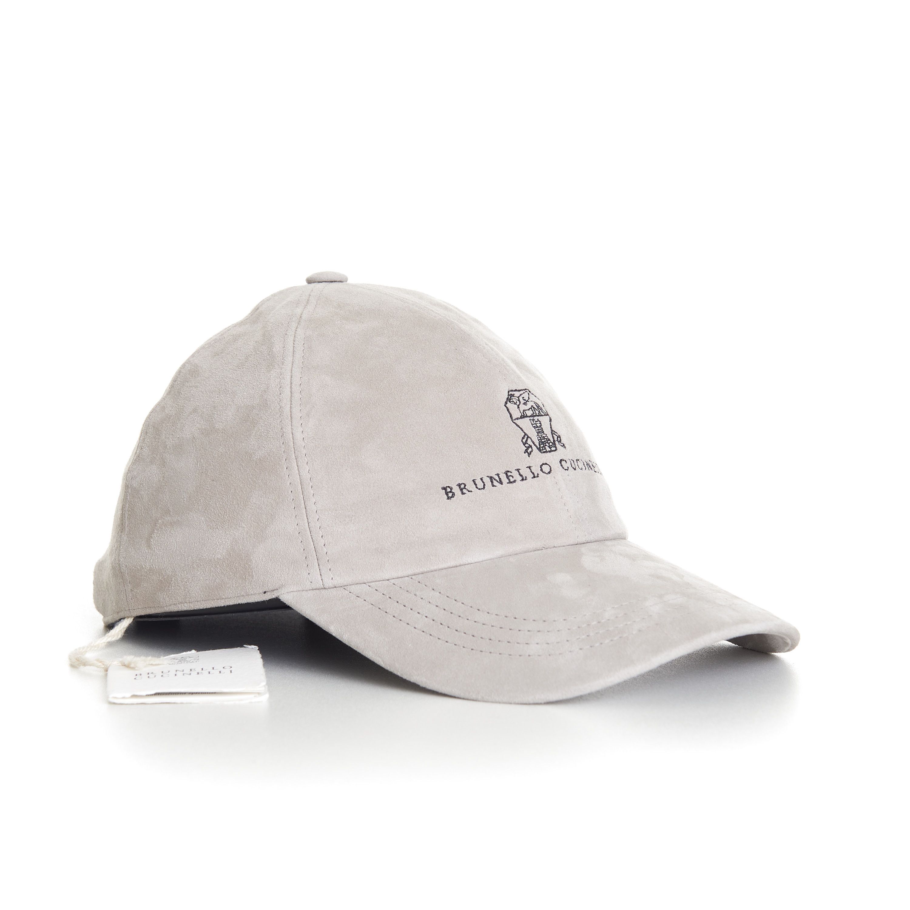 Brunello Cucinelli Baseball Cap In Suede With Embroidered Logo Size ONE SIZE - 3 Thumbnail