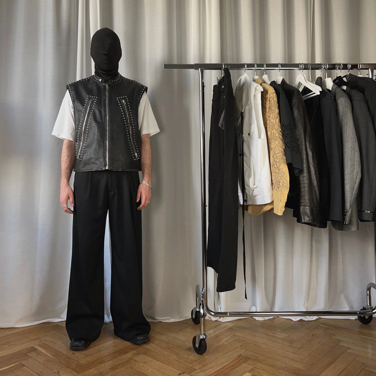 Maison Margiela !DS! SS22 Maison Margiela 5 ZIP Studded Leather Vest Gilet Size US S / EU 44-46 / 1 - 7 Thumbnail