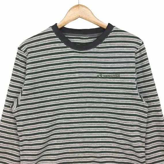 Hang Ten Vtg 90' HANG TEN SURFING Striped Sweater Tee Shirt Hawaii Size US M / EU 48-50 / 2 - 2 Thumbnail