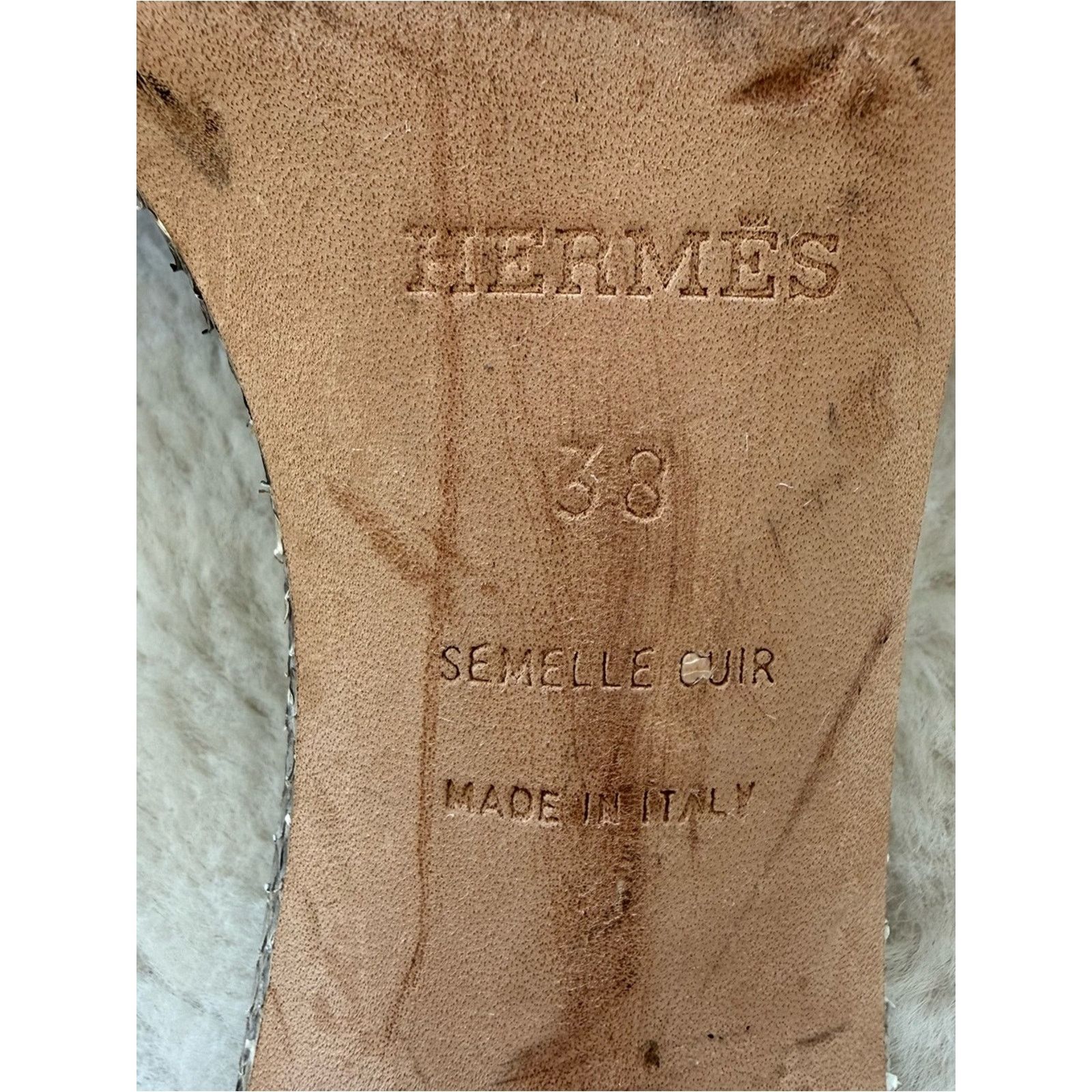Hermes Hermes brown python oasis sandals women size 38 EU3200$ Size US 8 / IT 38 - 6 Thumbnail