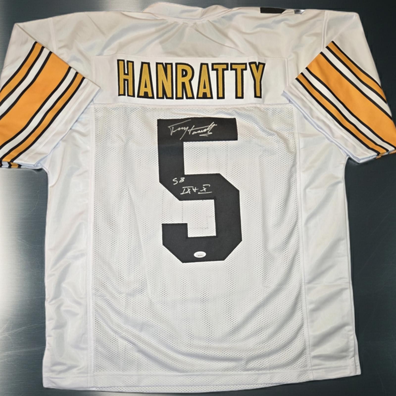 Other Terry Hanratty Signed & Insc Custom Football Jersey coa (XL) Size ONE SIZE - 1 Thumbnail