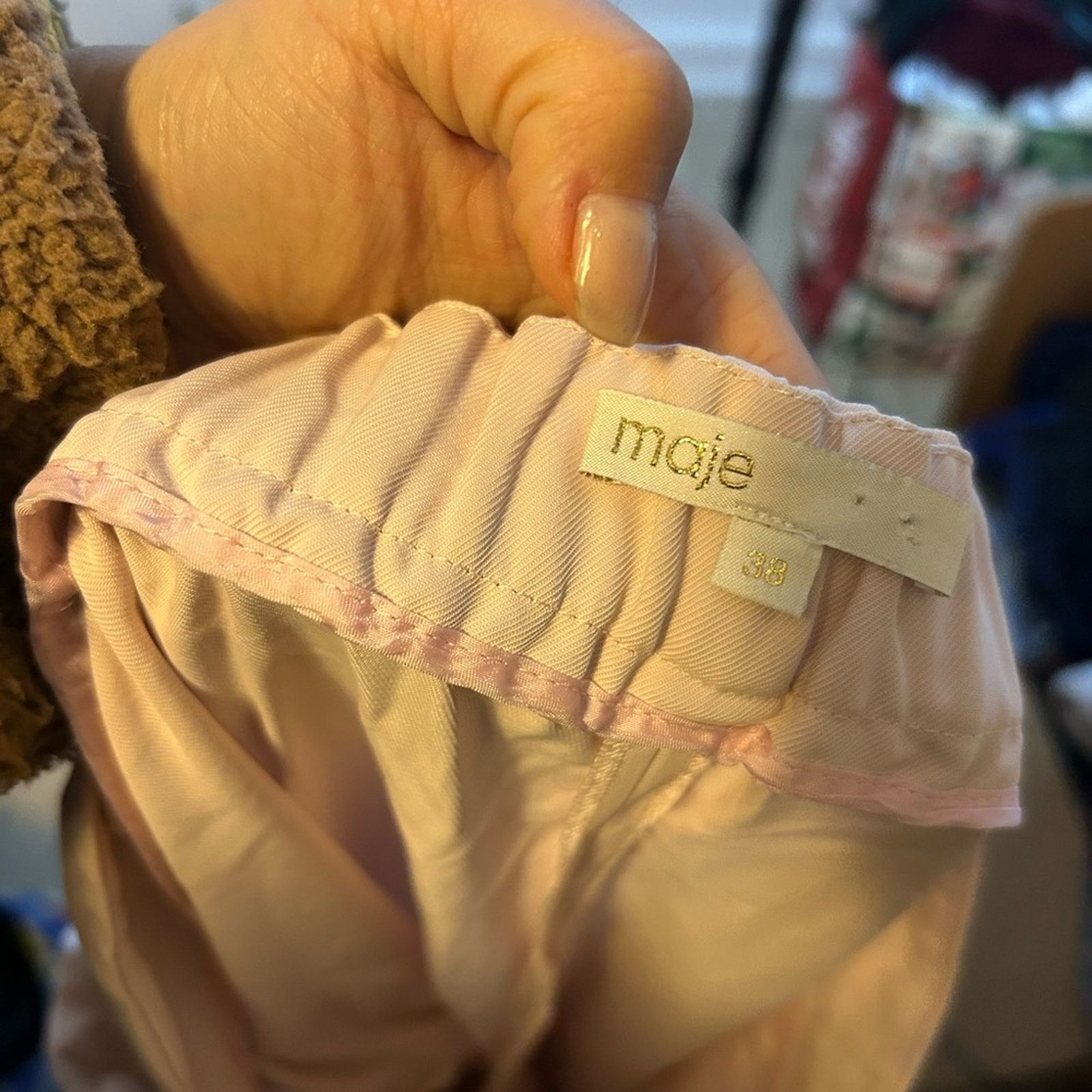 Maje Maje Pale Pink Crossover Pleated Pants Size 30" / US 8 / IT 44 - 3 Thumbnail