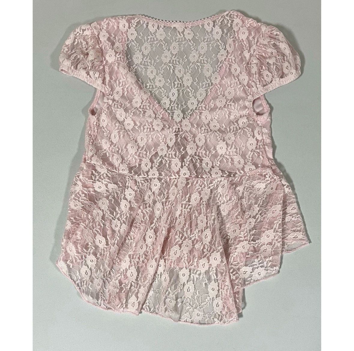 Japanese Brand Pink Pastel Lace Babydoll Shirt Top Blouse Tee Size S 🎀✨ Size S / US 4 / IT 40 - 3 Thumbnail