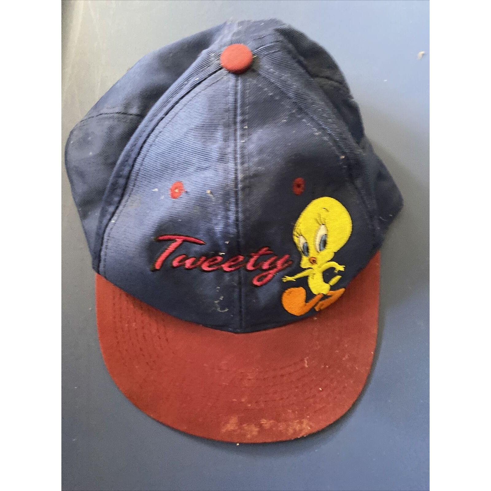 Warner Bros Vintage Hat Looney Tunes Tweety Bird Snapback Cap 1997 Size ONE SIZE - 4 Thumbnail