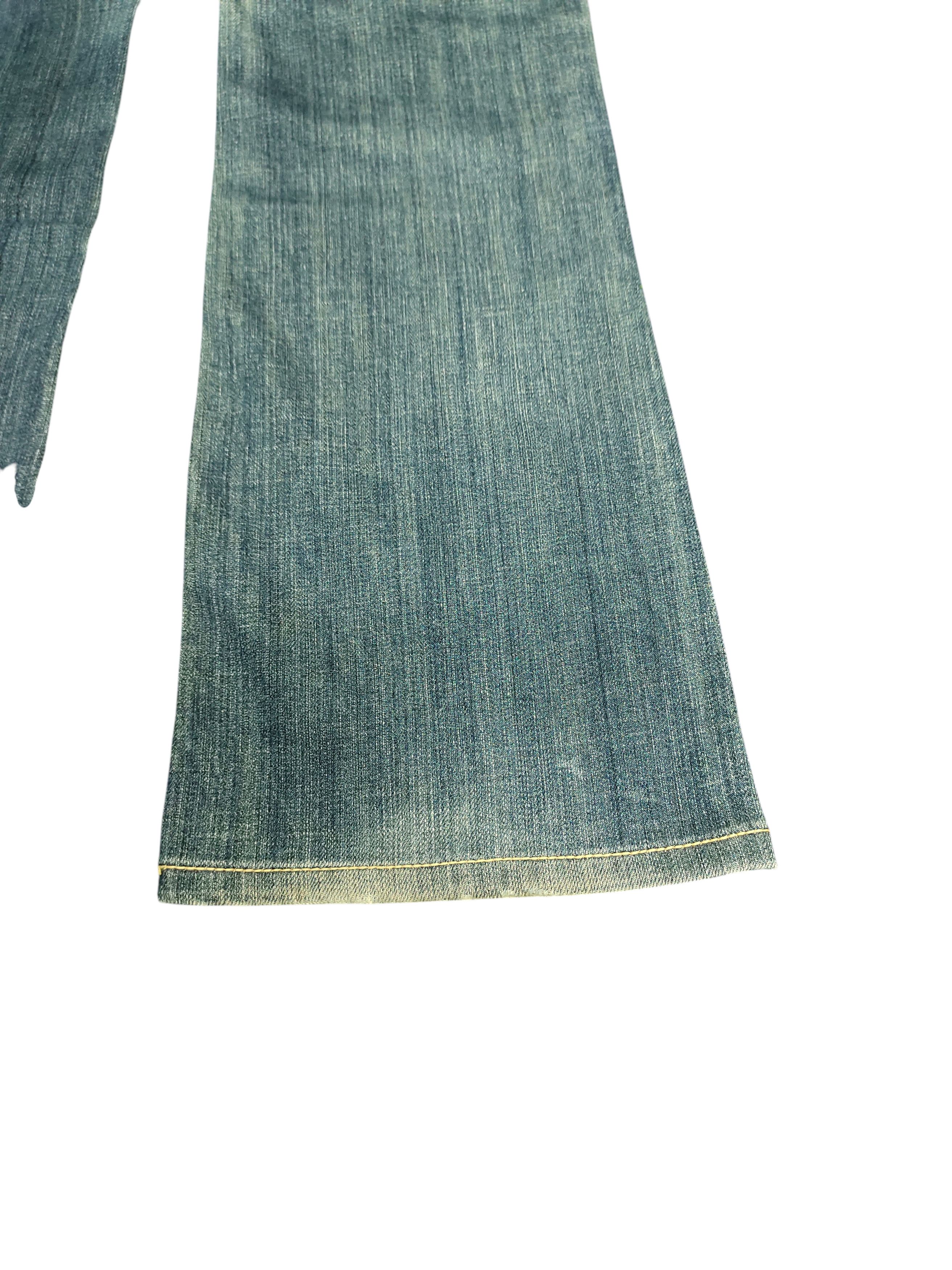 Mek Denim Flare Jeans Mek Denim Embroidered Denim Bootcut Low Rise Size US 27 - 6 Thumbnail