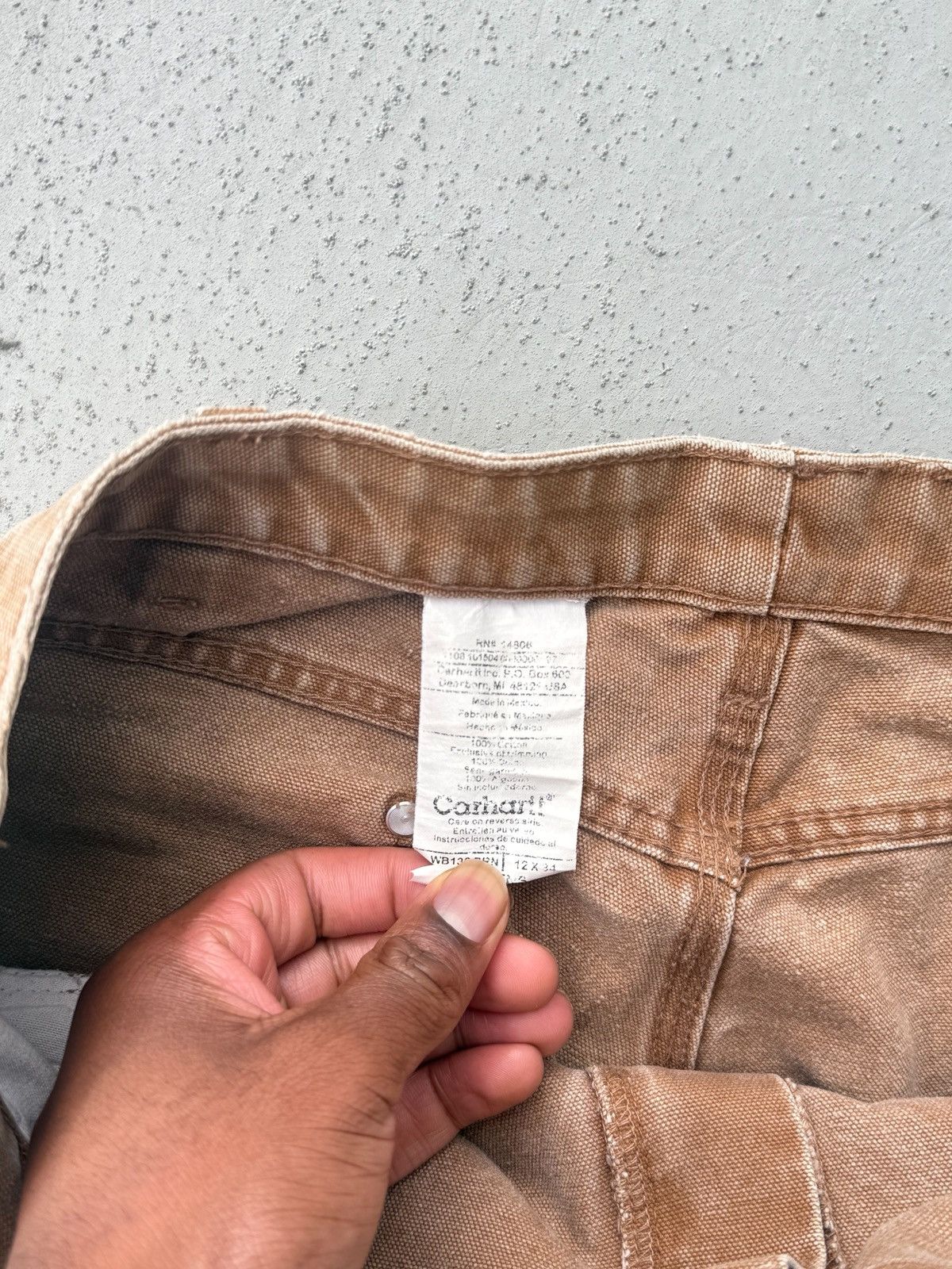 Carhartt Vintage Carhartt Double Knee Pants Beige Sun Fade 34x30 Size US 34 / EU 50 - 11 Thumbnail