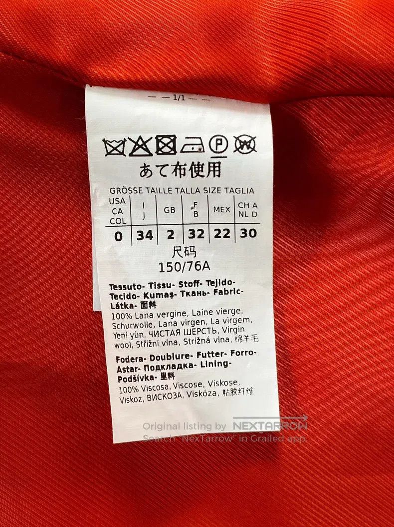 Max Mara Max Mara Orange Double-breasted Coat Size XXS / US 00 / IT 34 - 4 Thumbnail