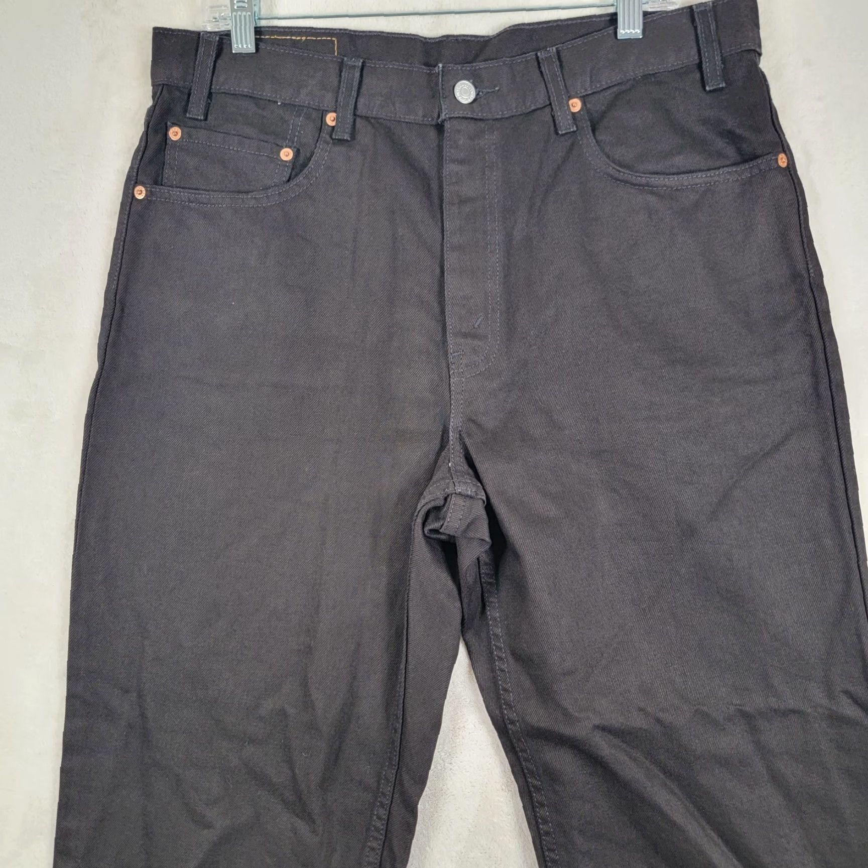 Levi's VINTAGE Levis 550 Jeans Mens 36X29 Black Denim Relaxed Fit Grunge Rocker Skater Size US 36 / EU 52 - 2 Thumbnail